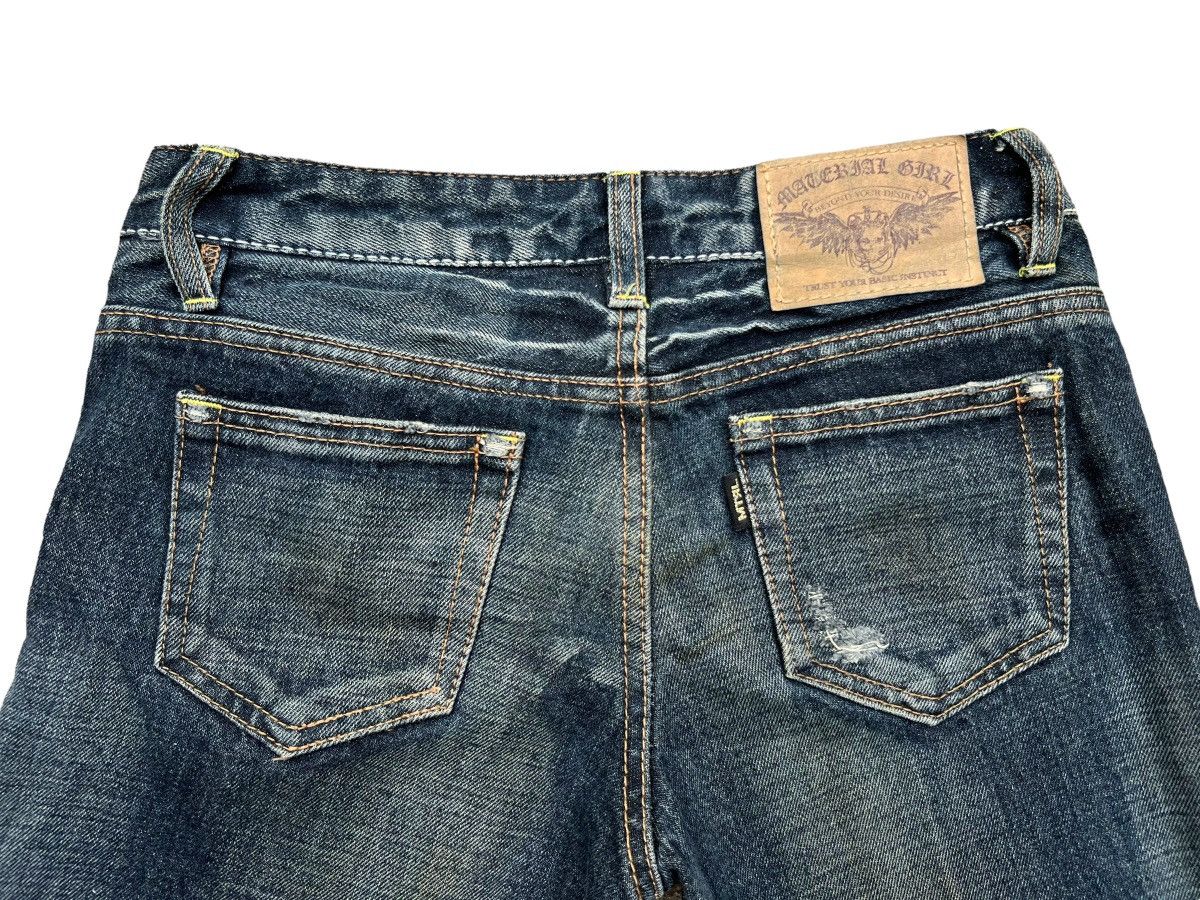 Japanese Brand MTRL Distressed Punk Flare Lowrise Denim Jeans 29x30 Size 29" - 7 Thumbnail