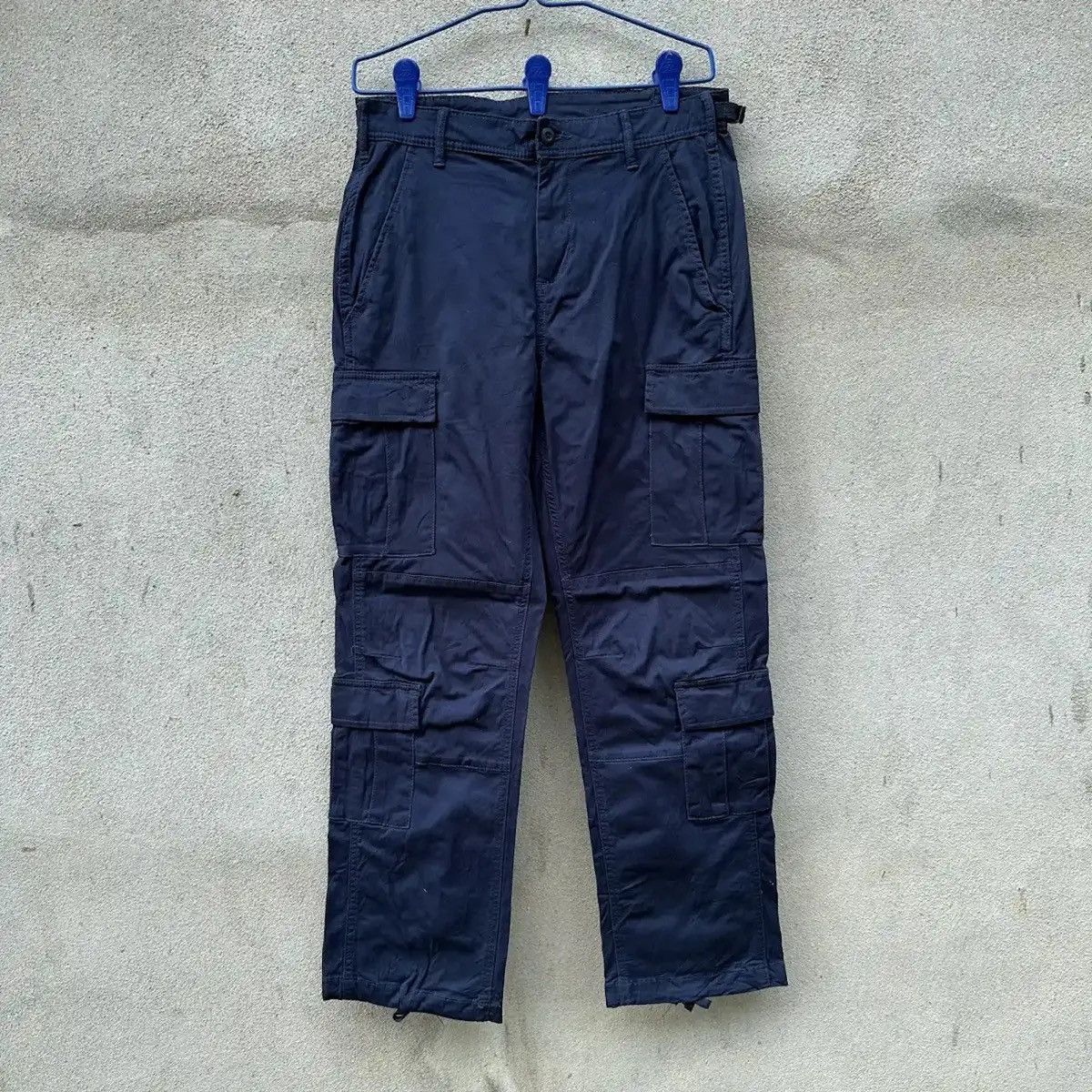 image of Archival Clothing x Tornado Mart Vintage No Boundaries Tactical Multipocket Y2K Cargo Pants in Navy