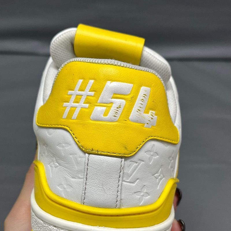 Louis Vuitton Louis Vuitton Low-Top Trainer Sneakers in White and Yellow Size US 8 / IT 38 - 5 Thumbnail