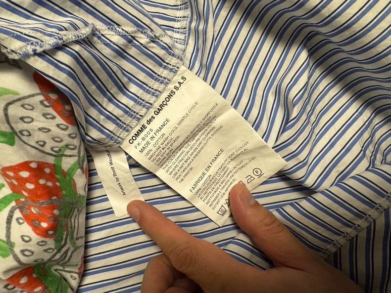 Comme des Garcons cdg 23ss strawberry patchwork shirt 2505-Nextarrow Size US L / EU 52-54 / 3 - 4 Thumbnail