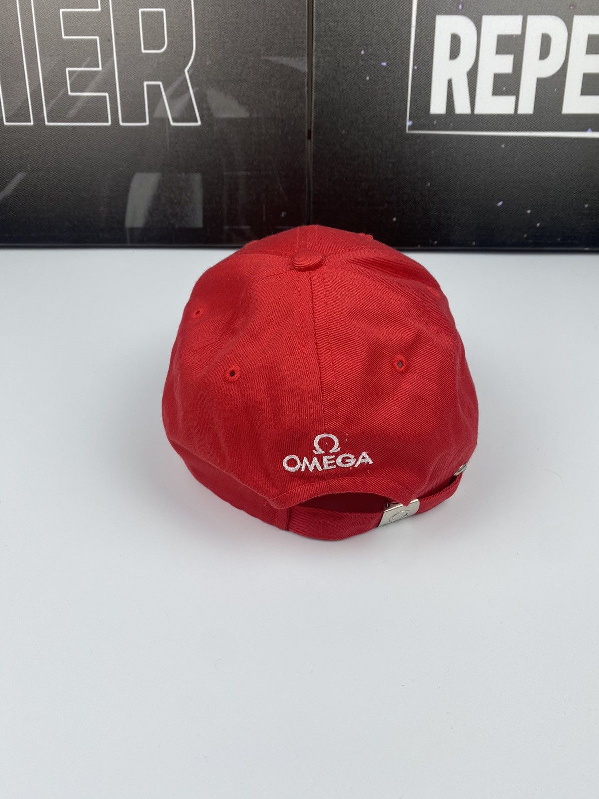 Omega 🚨 Omega Crans Montana Vintage Cap Hat Red Racing Formula1 Size ONE SIZE - 3 Thumbnail