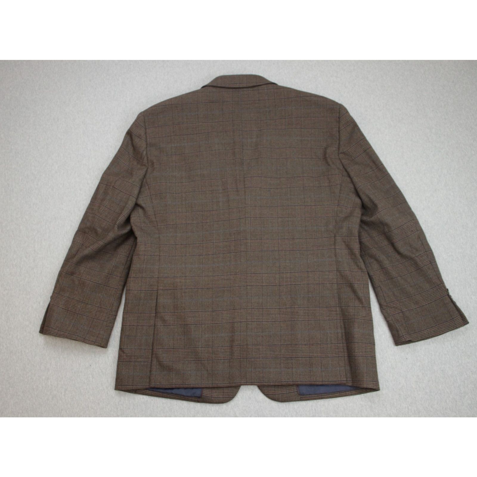 Jos. A. Bank Jos A Bank Blazer 1905 Mens Size 44R Brown Plaid Wool Blend Size 44R - 3 Thumbnail