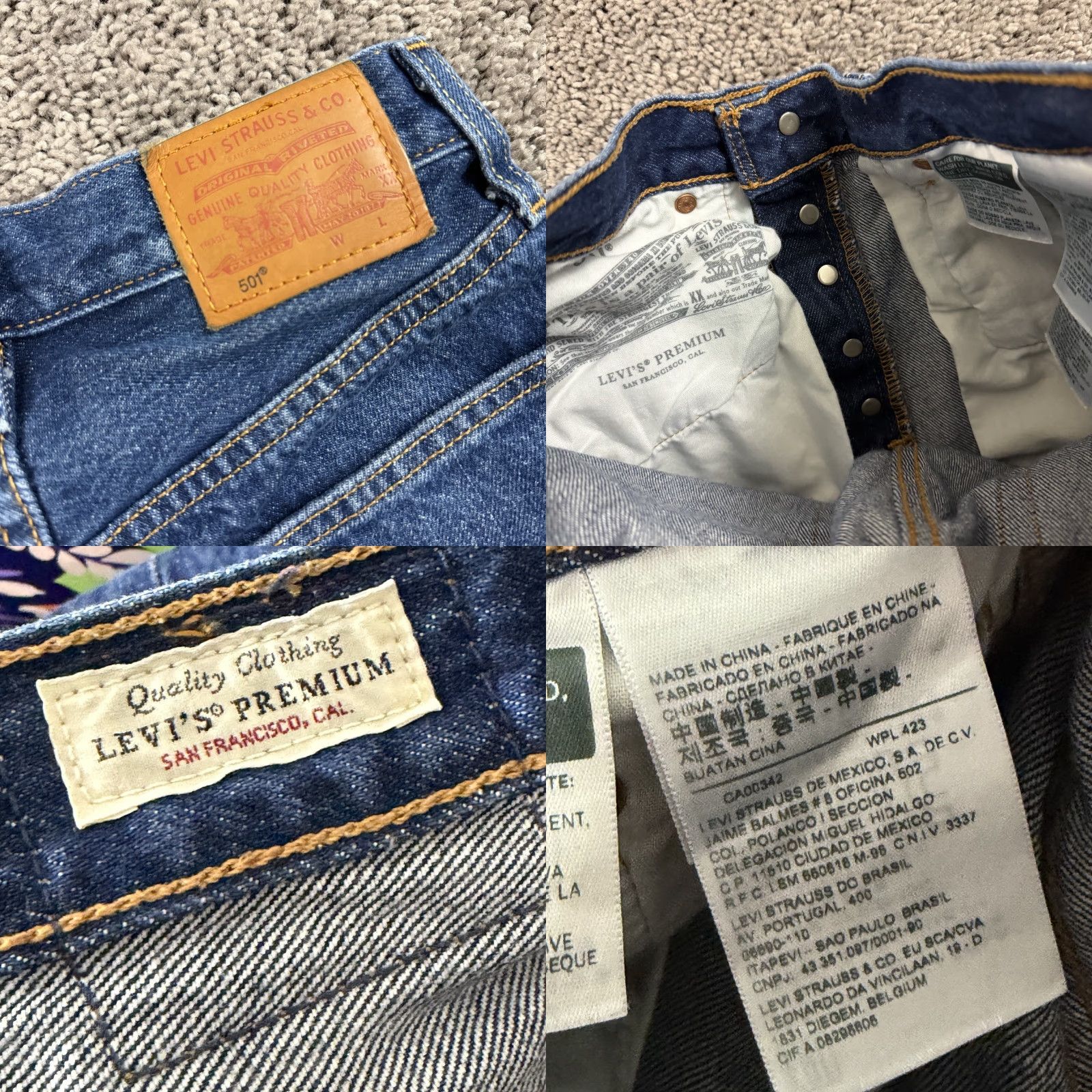 Levi's VINTAGE Levis 501 Jeans Womens Cropped Dark Denim Button Fly Distressed 24x28 24x28 Jeans Womens 501 Crop Distressed Blue Denim Size 28" / US 6 / IT 42 - 9 Thumbnail