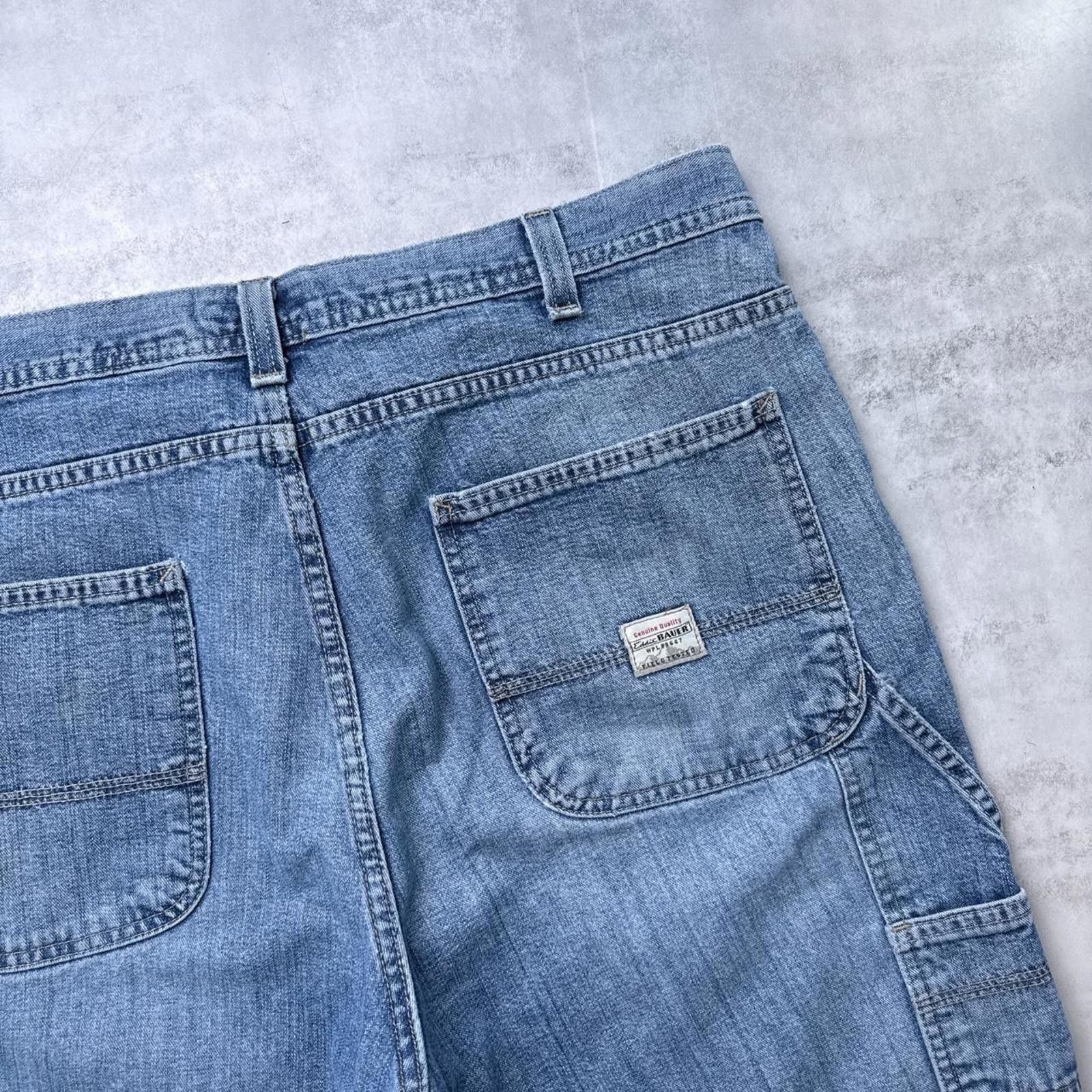 Eddie Bauer Y2K Eddie Bauer 00s Baggy Carpenter Denim 00s shorts Size US 38 / EU 54 - 6 Thumbnail
