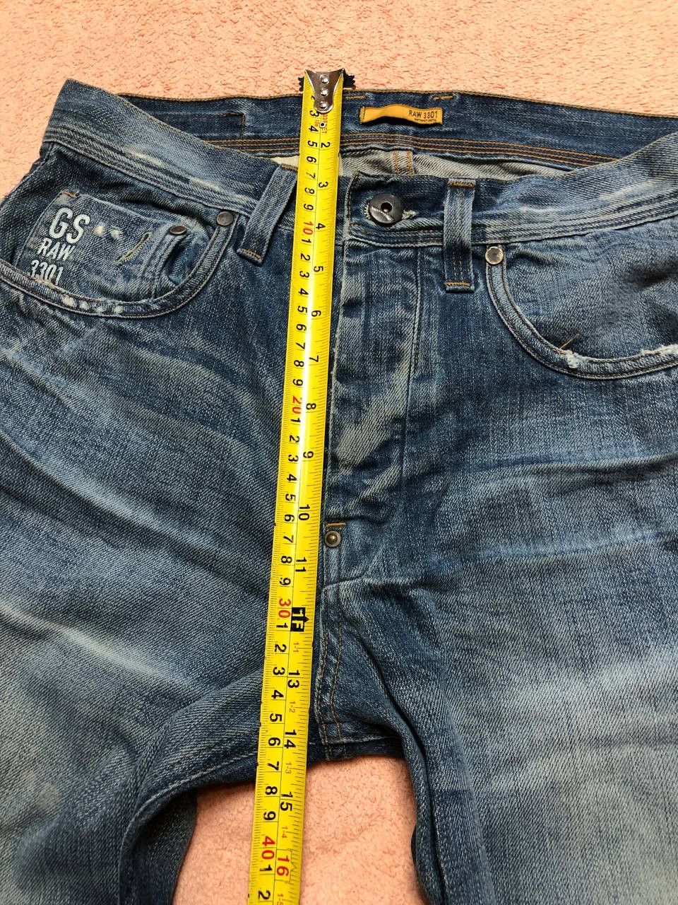 G-Star Vintage G-Star Raw blue jeans crazy Y2K streetwear Size US 30 / EU 46 - 14 Thumbnail