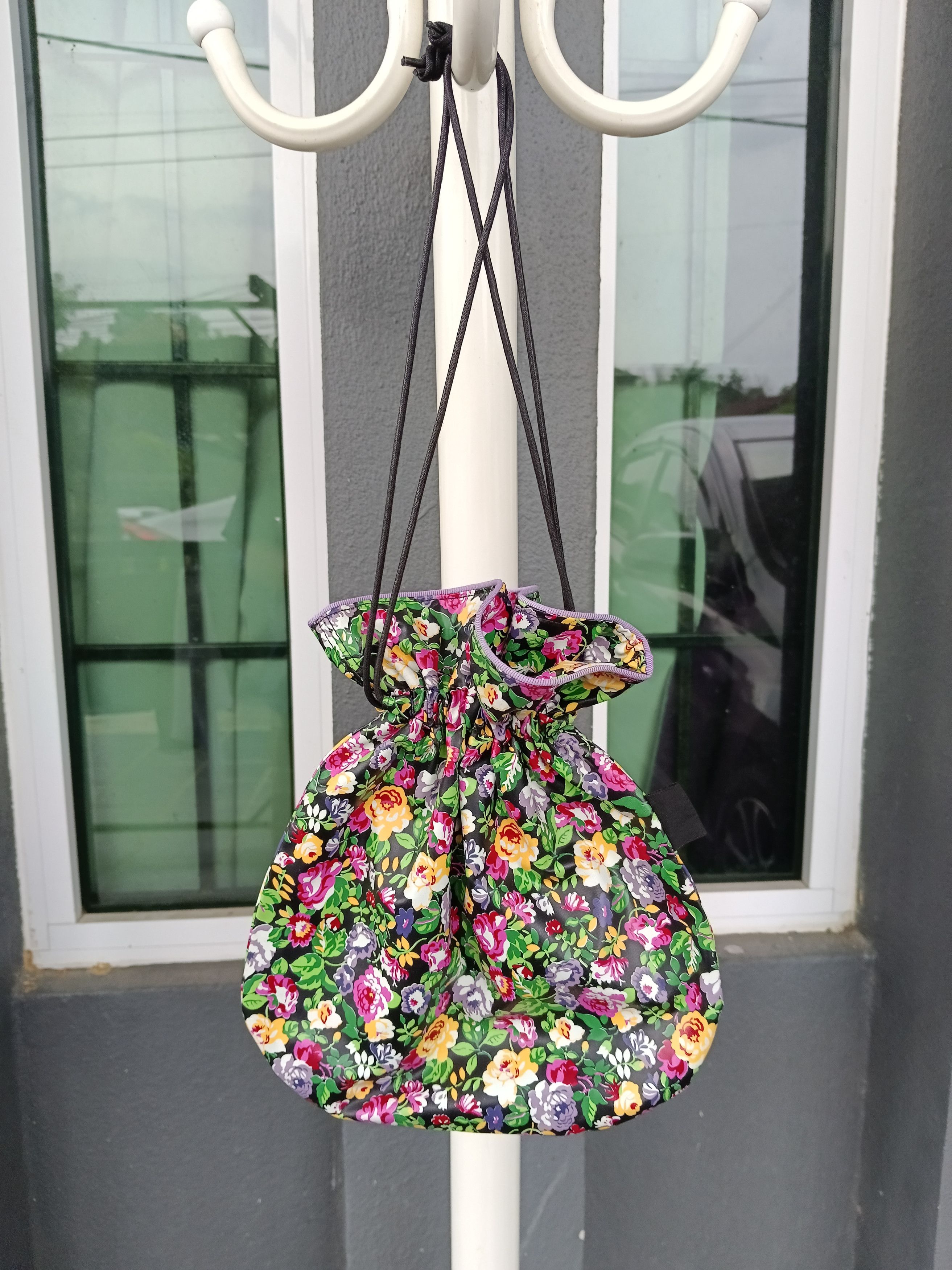 Kenzo KENZO FLORAL MOTIF DRAW-STRING POUCH PURSE Size ONE SIZE - 2 Thumbnail