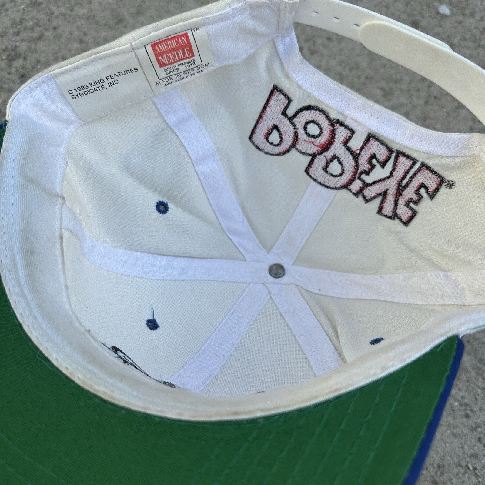 American Needle × Vintage Vintage 90s American Needle Popeye Blockhead Snapback Hat Size ONE SIZE - 5 Thumbnail