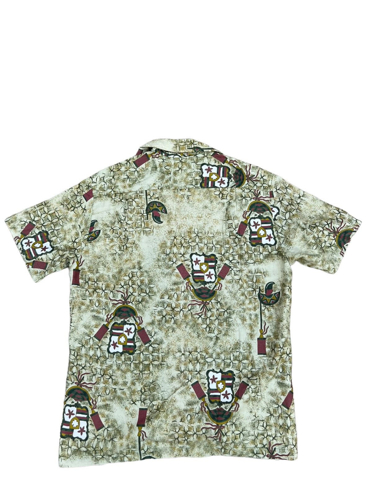 Vintage RARE! Vintage 60s Royal Hawaiian King Kamehameha Aloha Shirt Size US M / EU 48-50 / 2 - 2 Thumbnail