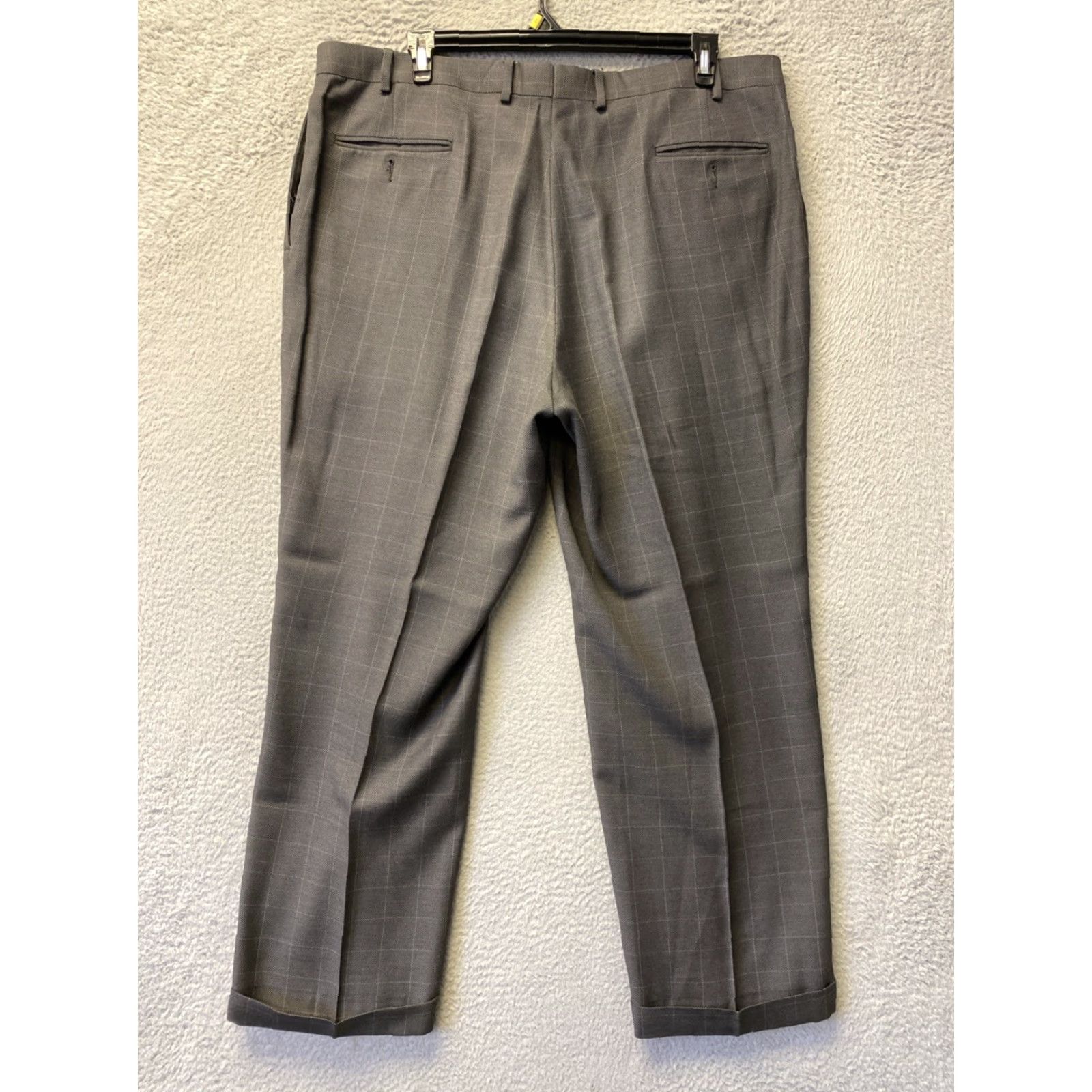 Sean John Sean John Dress Pants Men 42x30 42x32 Gray Check Trousers Plaid Business Formal Stretch Straight Leg Workers Regular Adult Mens Size US 42 / EU 58 - 6 Thumbnail