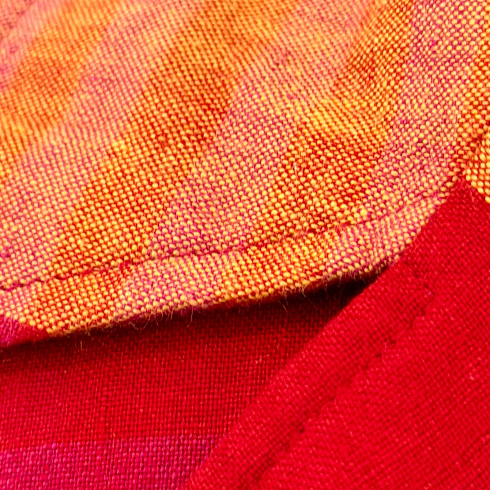 Christian Lacroix Vintage 90s Red Yellow Plaid 100% Linen Crop Jacket Size M / US 6-8 / IT 42-44 - 2 Thumbnail