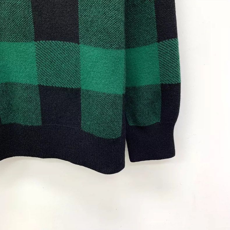 Dior Christian Dior Green Plaid Cashmere Sweater-2506 Size XXS / US 00 / IT 34 - 4 Thumbnail