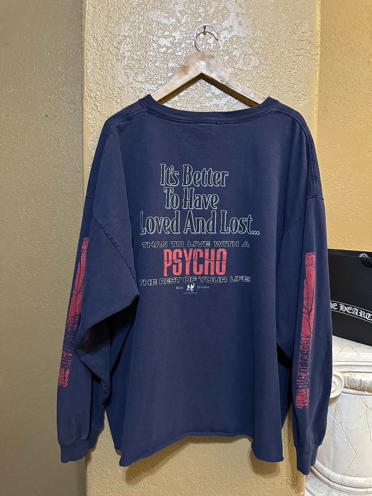 Vintage 🔪 faded vintage Big Dogs Psycho Horror Movie longsleeve tee Size US XL / EU 56 / 4 - 1 Thumbnail