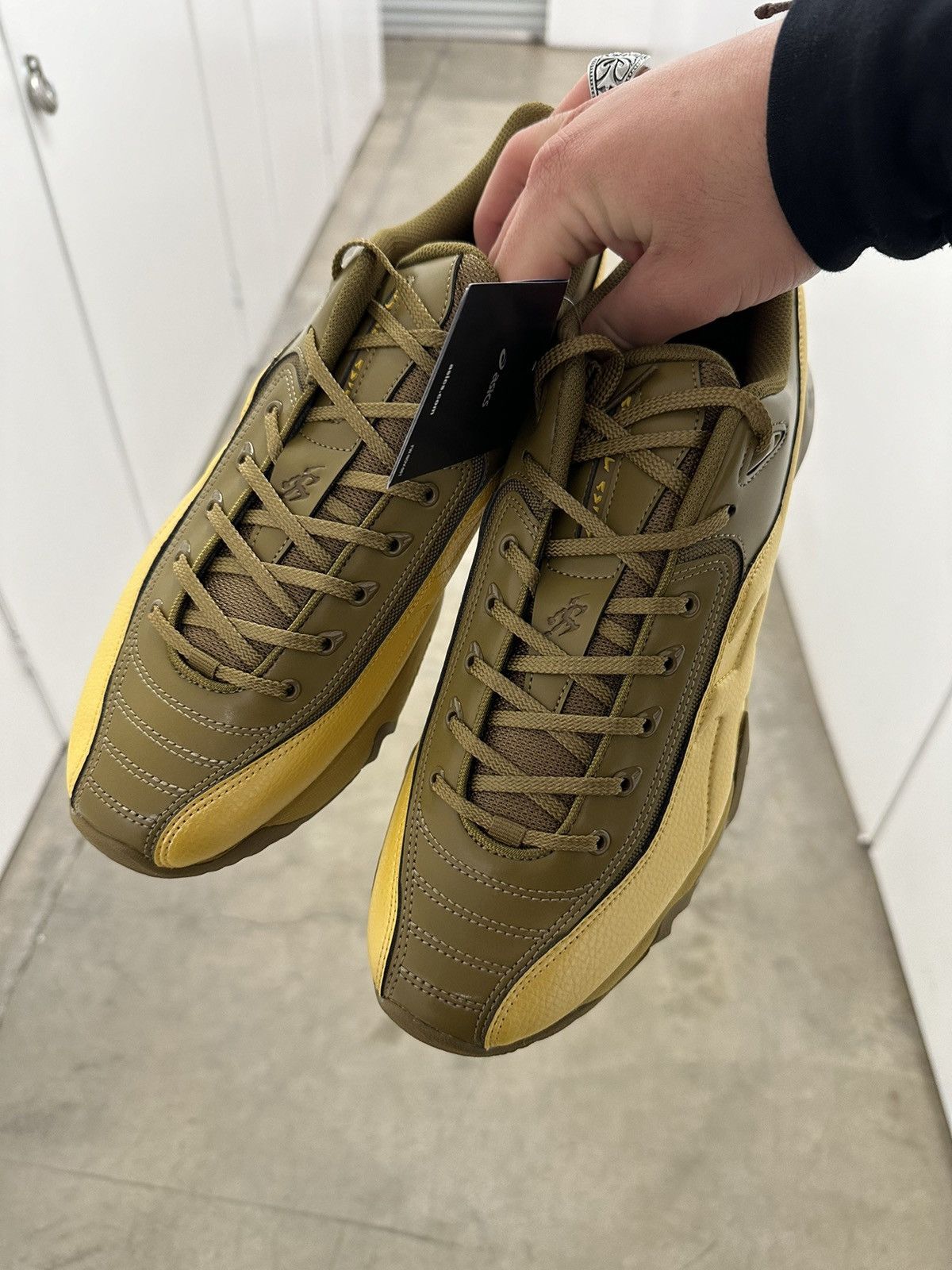 Asics × Kiko Kostadinov ASICS, kiko kostadinov. Yellow mixed material runners. Size US 12 / EU 45 - 13 Thumbnail
