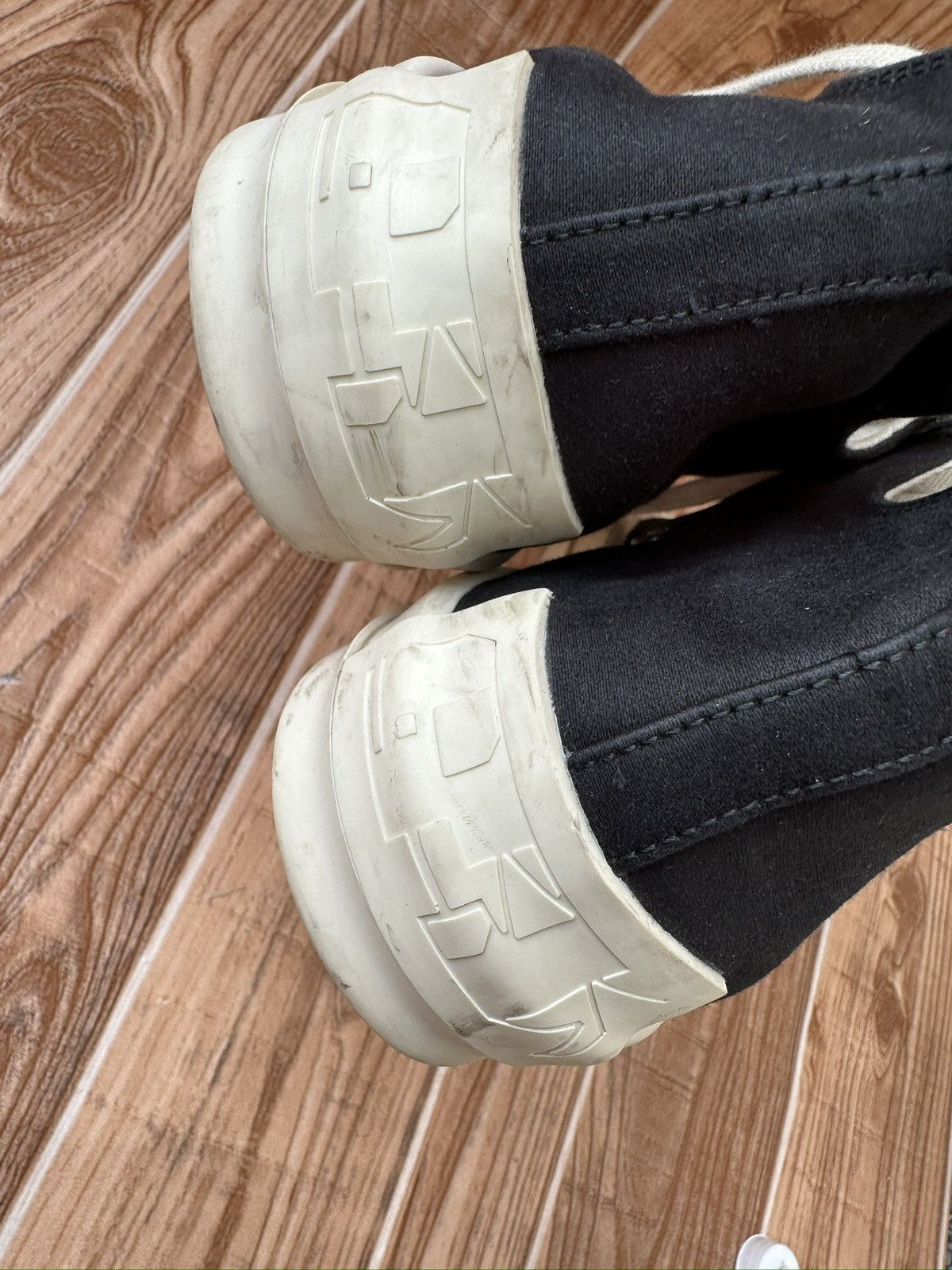 Rick Owens Rick Owens DRKSHDW Ramones (Licence Plate) Lowtops Size US 11 / EU 44 - 19 Thumbnail