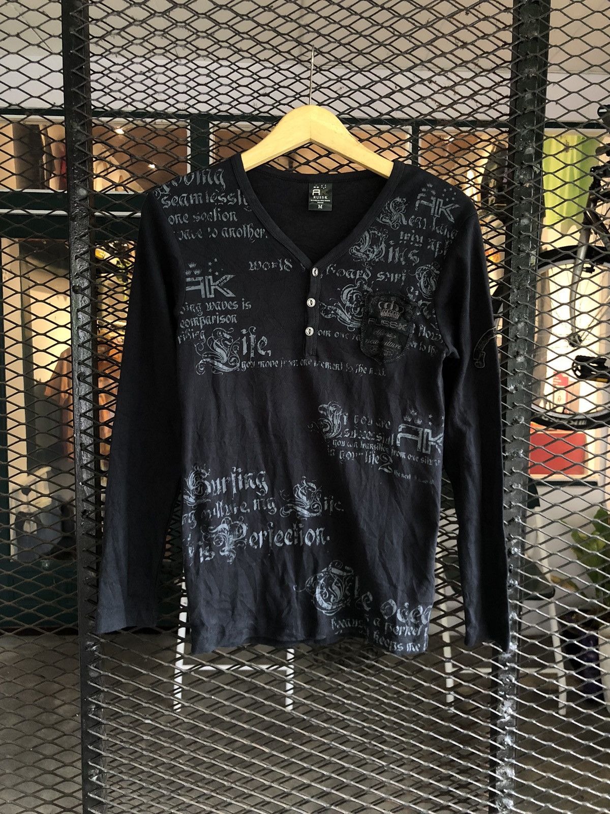 If Six Was Nine × Japanese Brand × Le Grande Bleu (L.G.B.) JAPANESE RUSS-K POEM LONGSLEEVE Size US M / EU 48-50 / 2 - 1 Thumbnail