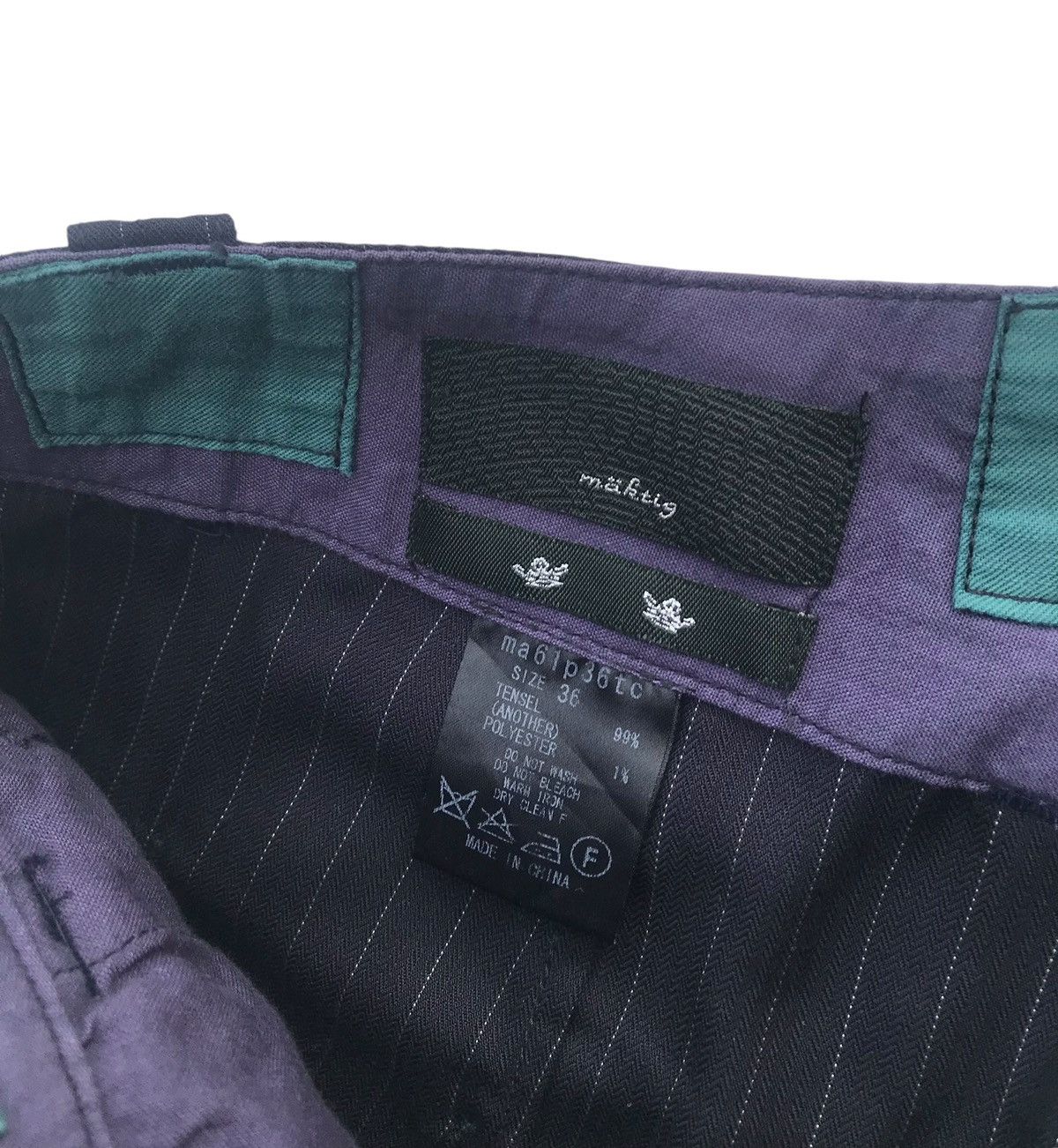 Japanese Brand Maktig Pinstripe Streetwear Fashion Light Pants Size US 31 - 5 Thumbnail