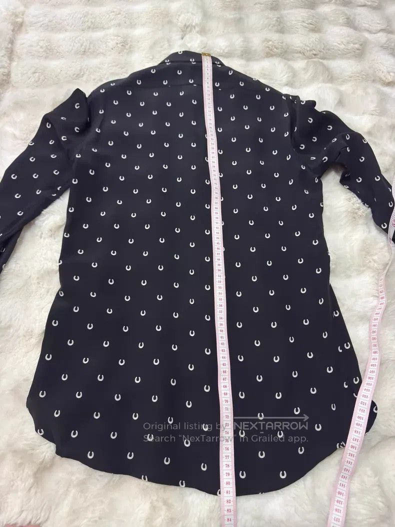 Saint Laurent Paris Saint Laurent Paris Size 37 Horseshoe Silk Shirt i Size US XS / EU 42 / 0 - 9 Thumbnail