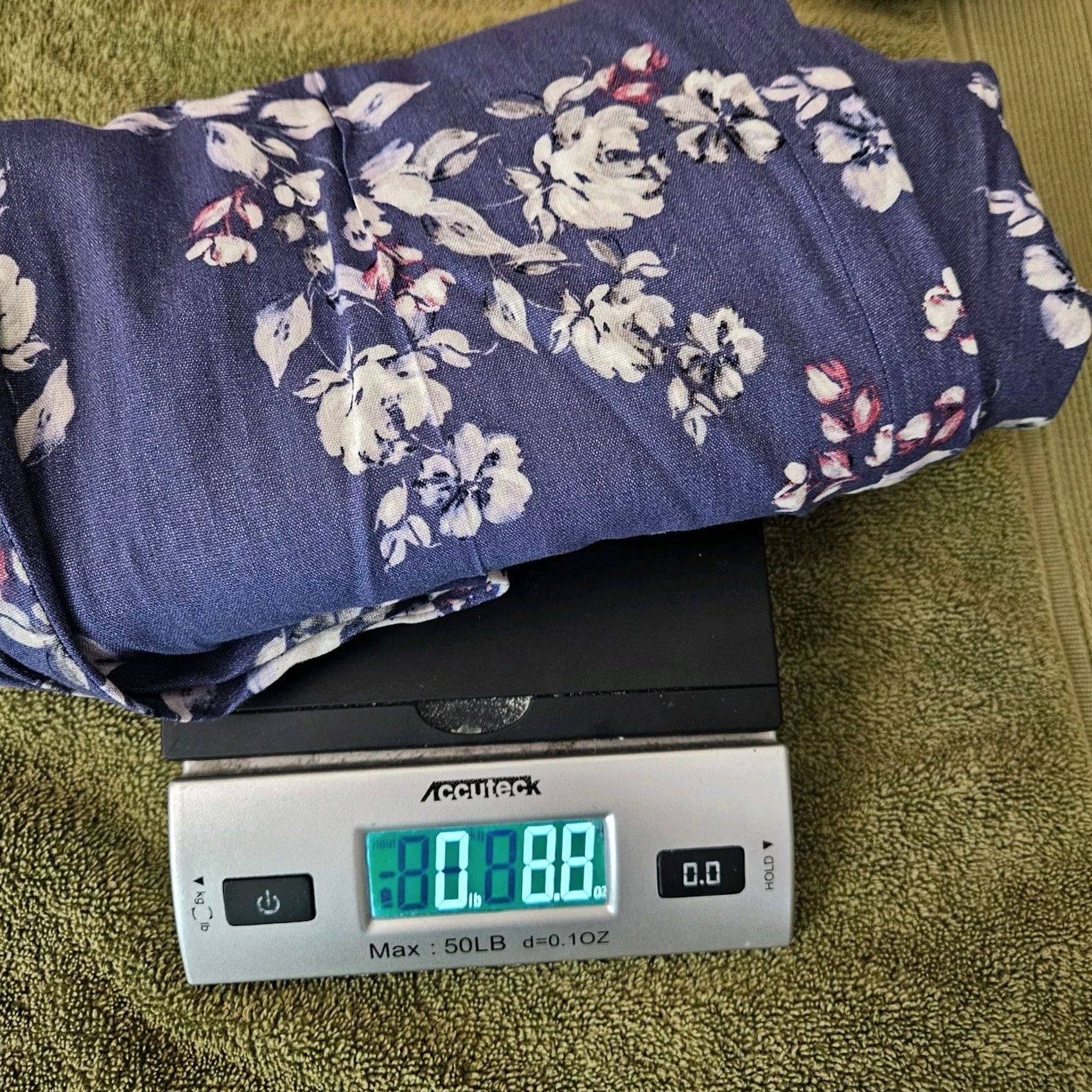 J. Jill J.Jill Linen Stretch Pants Women S Blue Floral Pull On Ankle Casual Pants Size 28" / US 6 / IT 42 - 8 Thumbnail
