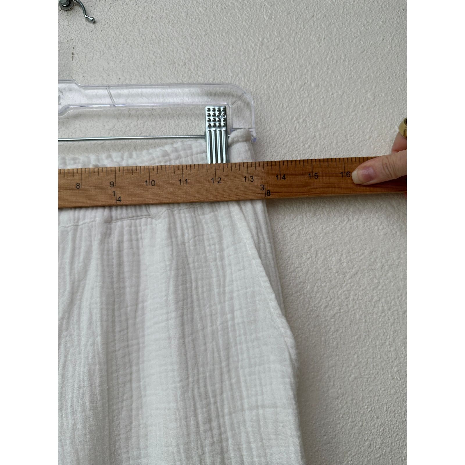 Rails Rails Leon White Gauze Wide Leg Pants Elastic Waist US S Size 25" / US 0 / IT 36 - 13 Thumbnail