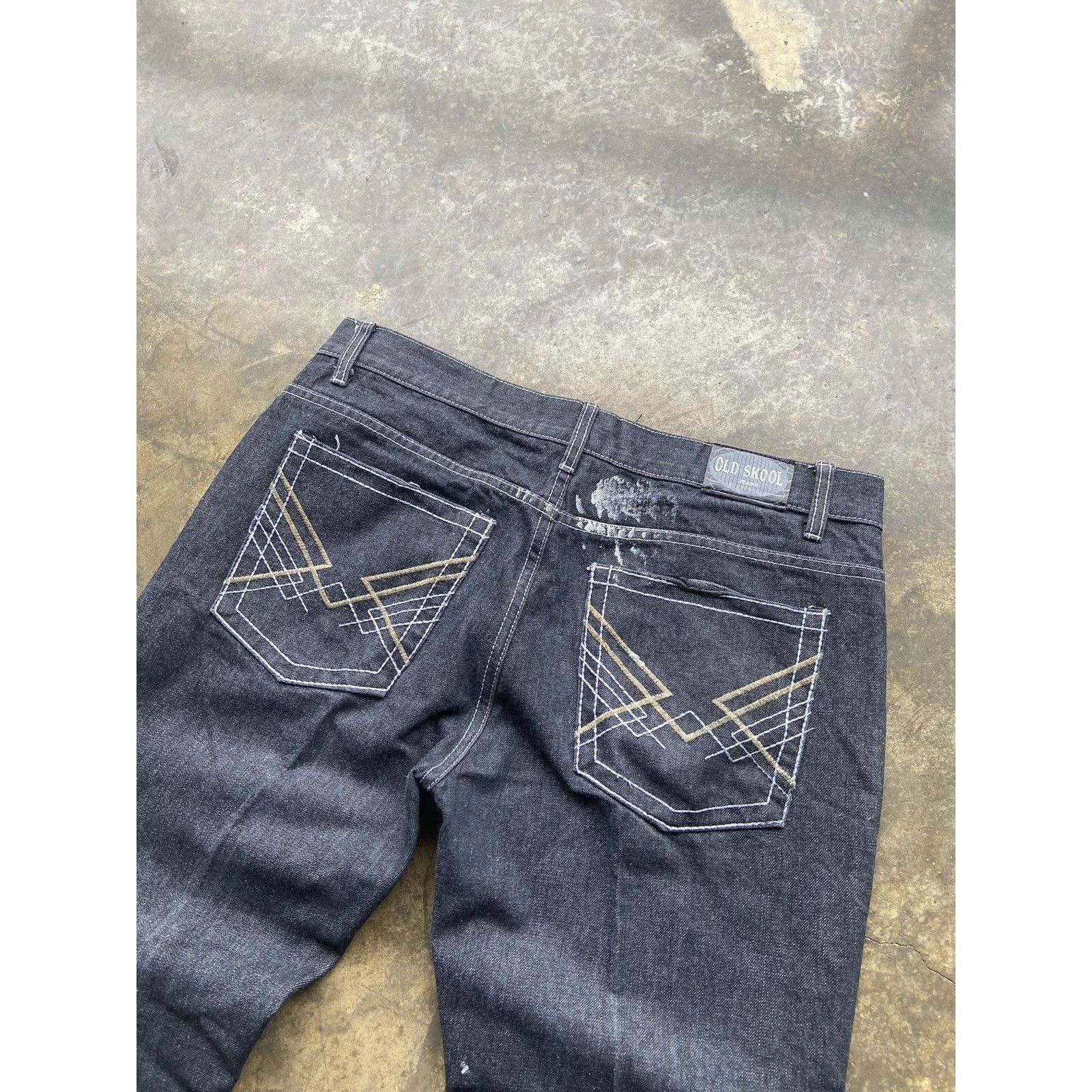Japanese Brand × Vintage Vintage Grunge Affliction Style Embroidered Black Jeans Size US 36 / EU 52 - 2 Thumbnail