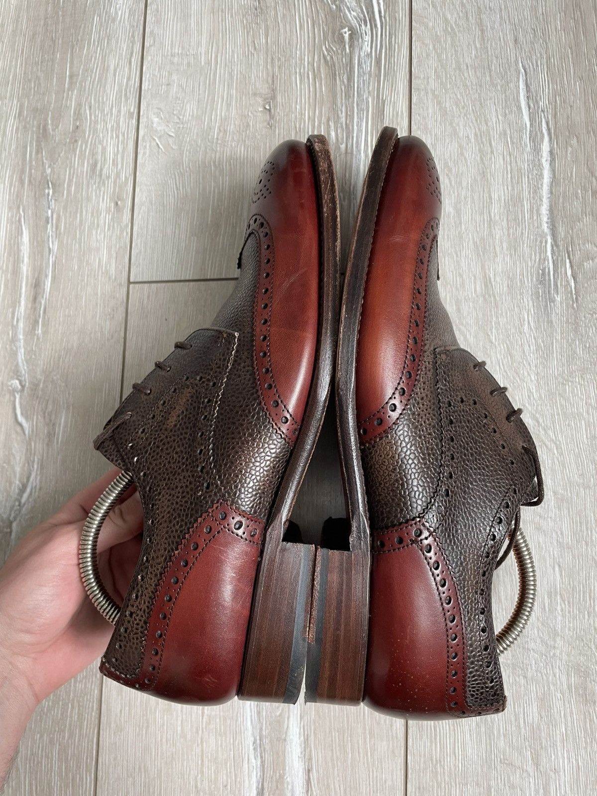 Designer × Leather × Vintage CORDWAINER WRIGHT ARCH PRESERVER BROWN LEATHER BROGUE Size US 9.5 / EU 42-43 - 5 Thumbnail
