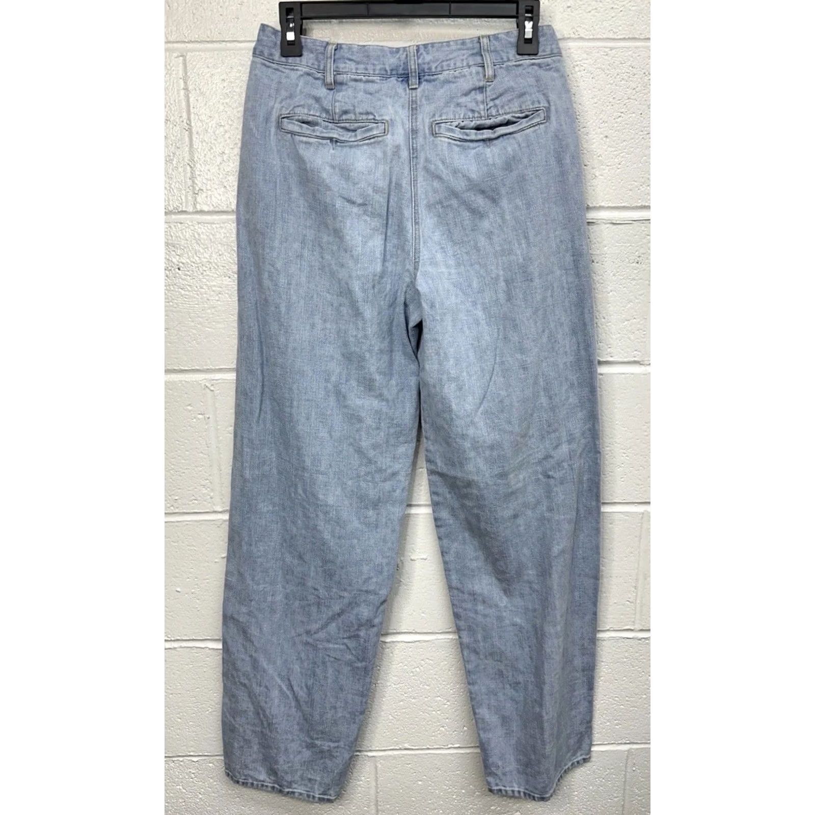 Vintage Poetry Jeans Indigo Dyed Light Wash Hemp Organic Cotton Pale Denim Pants Women’s 6 Denim Jeans Blue Regular Straight Women Size 28" / US 6 / IT 42 - 3 Thumbnail