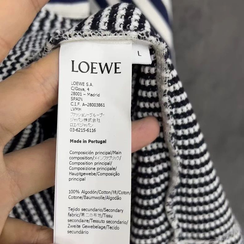 Loewe LOEWE Embroidered Logo patchwork knit hoodie Size L / US 10 / IT 46 - 4 Thumbnail