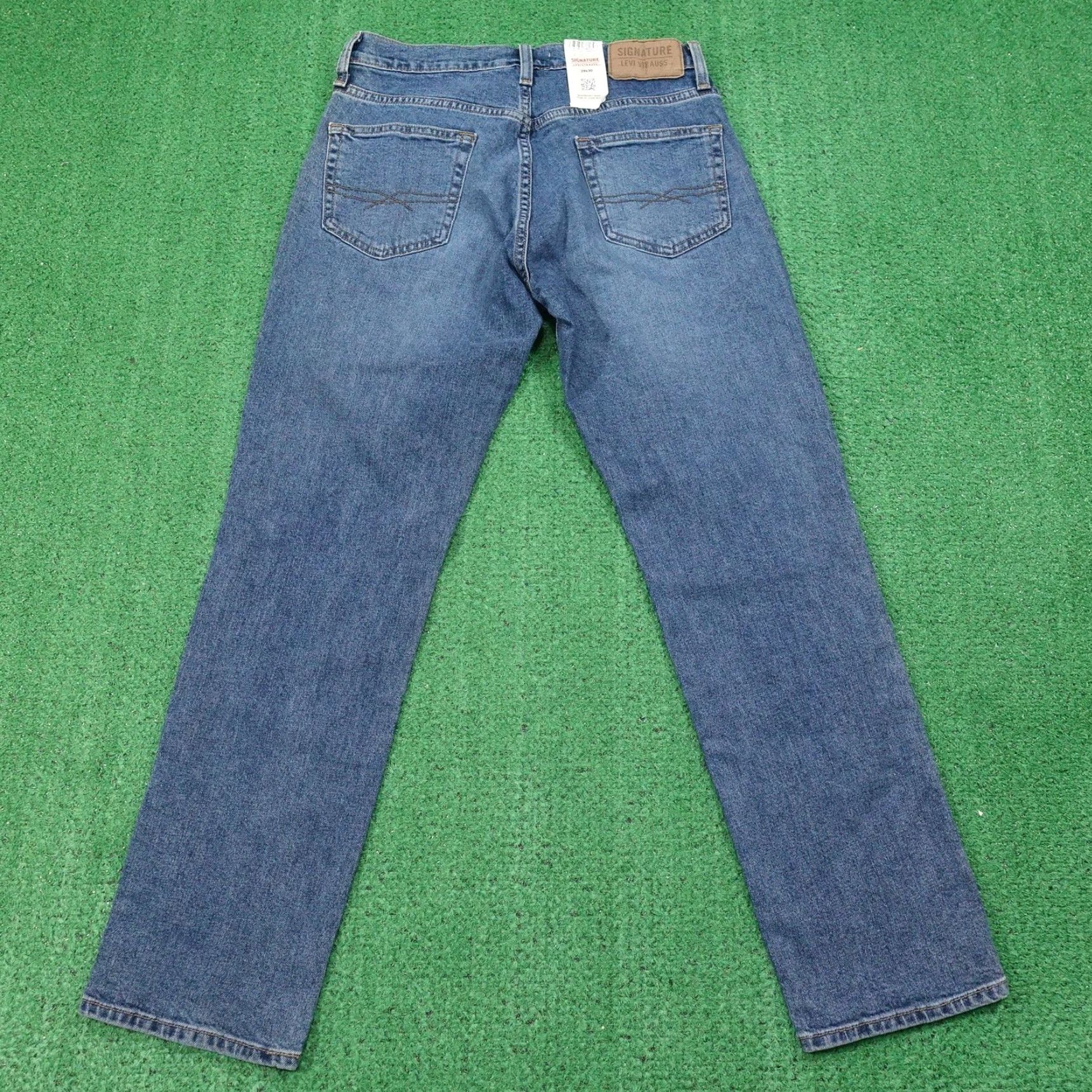 Levi's Levi's Signature Jeans Mens 29x30 Denim Athletic Fit Flex Stretch Blue Size US 29 - 6 Thumbnail