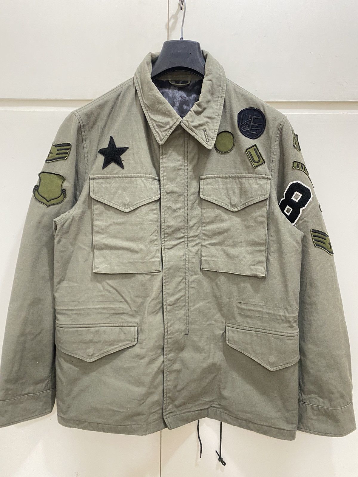 uniform experiment Rare Uniform Experiment M-51 Multi Wappen Parka, L used Size US L / EU 52-54 / 3 - 2 Thumbnail