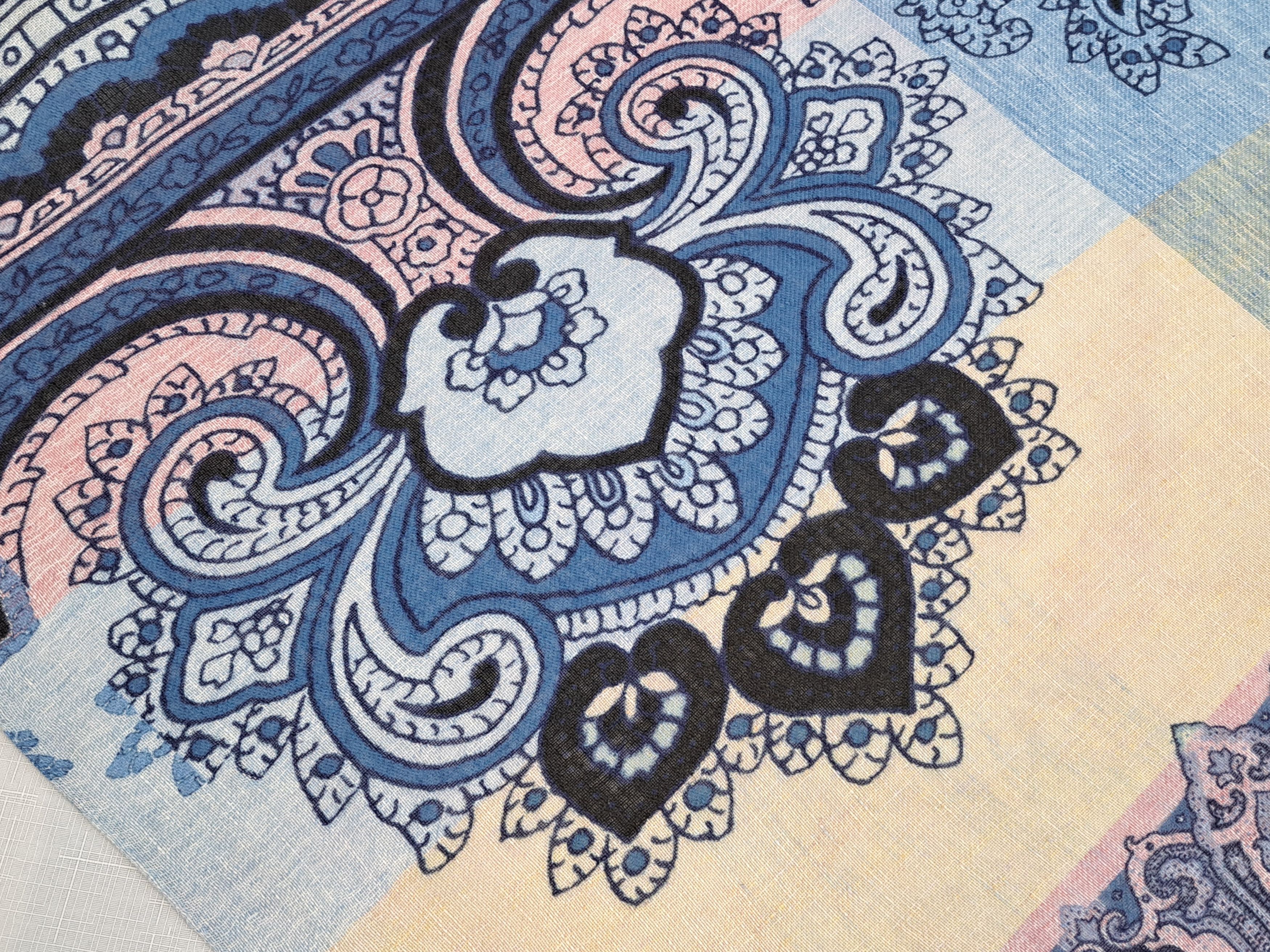 Etro ETRO linen large paisley scarf. Made in Italy. Size ONE SIZE - 6 Thumbnail