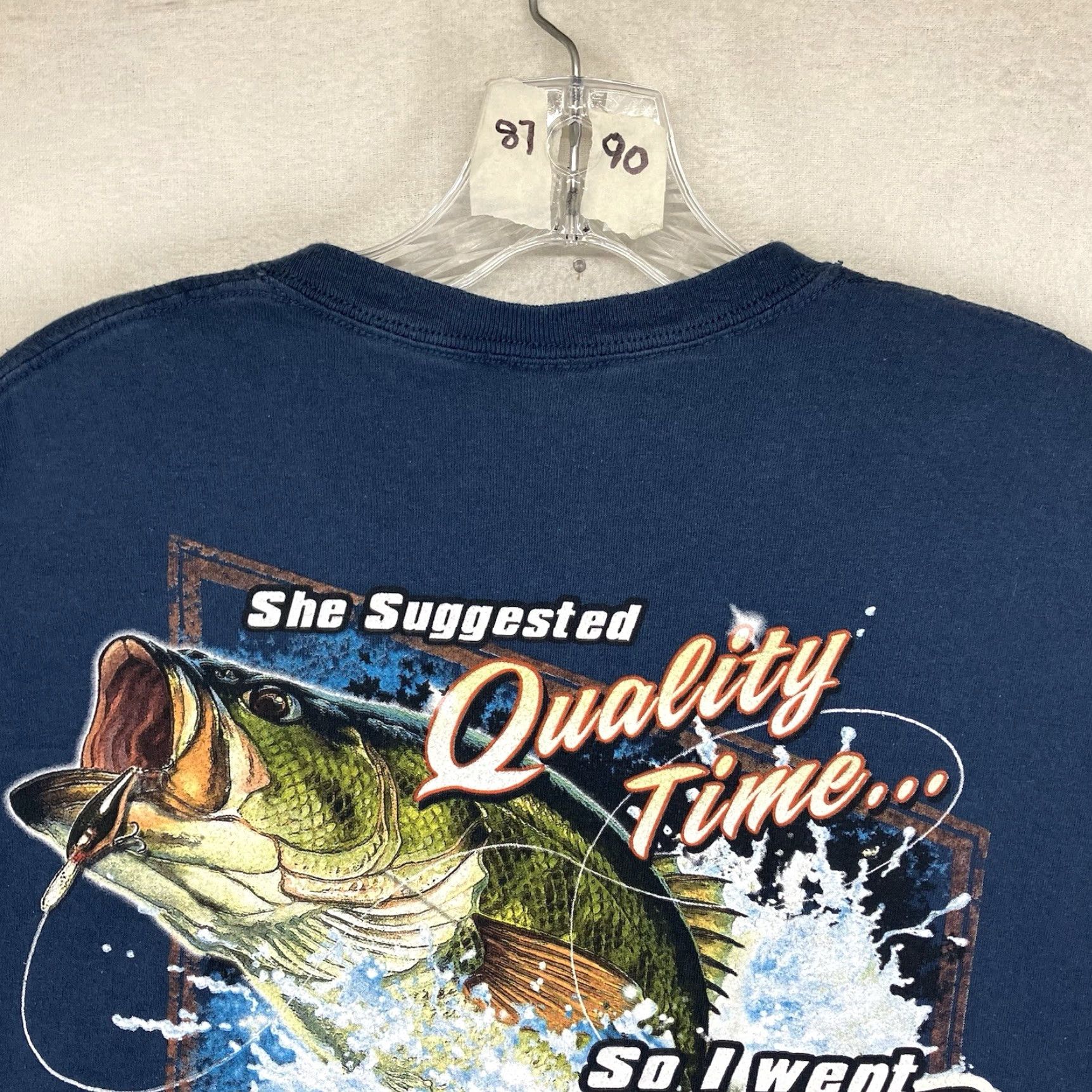 Vintage VINTAGE Buck Wear Men's T-Shirt 2XL Fish Fishing Outdoor Sportsman Short Sleeve Blue Mens Size US XXL / EU 58 / 5 - 6 Thumbnail