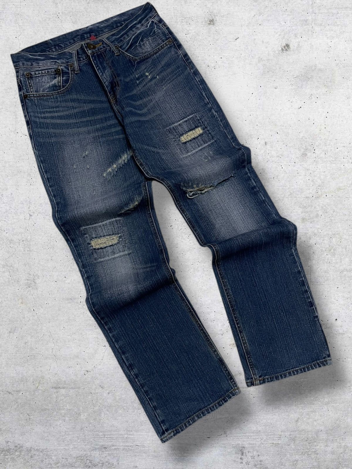 semanticdesign VINTAGE NYLAUS OG DESIGNER JAPAN RIPPED STYLE PUNK DENIM Size US 30 / EU 46 - 2 Thumbnail