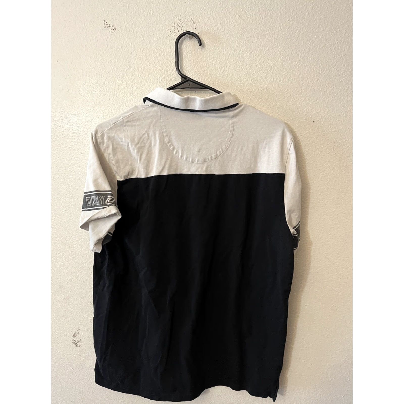 DKNY DKNY Polo Shirt - Shirt - Adult L - White - Logo Accent - Short Sleeve - Cotton Spandex - Men Size US L / EU 52-54 / 3 - 3 Thumbnail