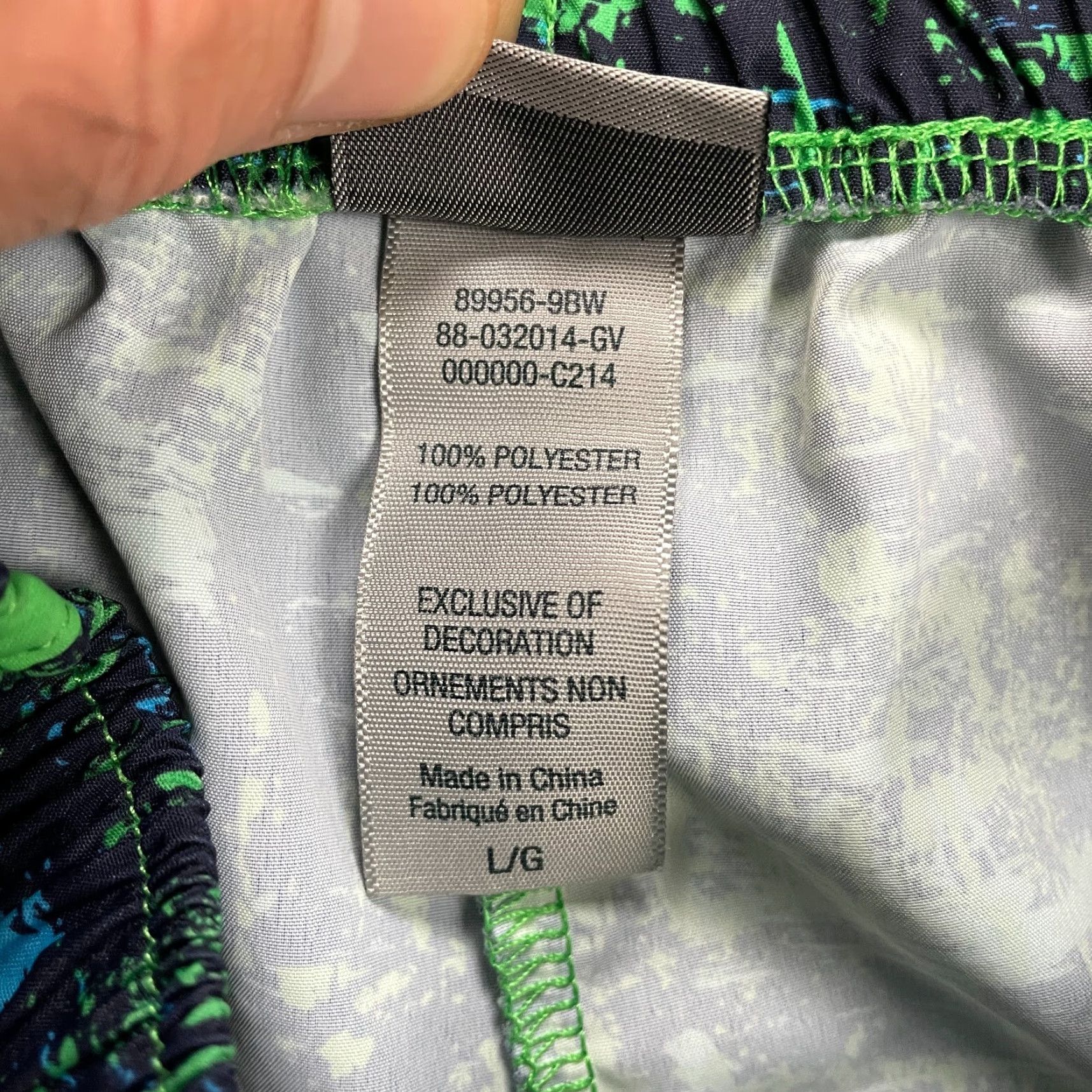 Champion Champion Active Shorts Womens L Green Blue Elastic Waist Pockets 30x3 Shorx? Size 36" / US 14 / IT 50 - 6 Thumbnail