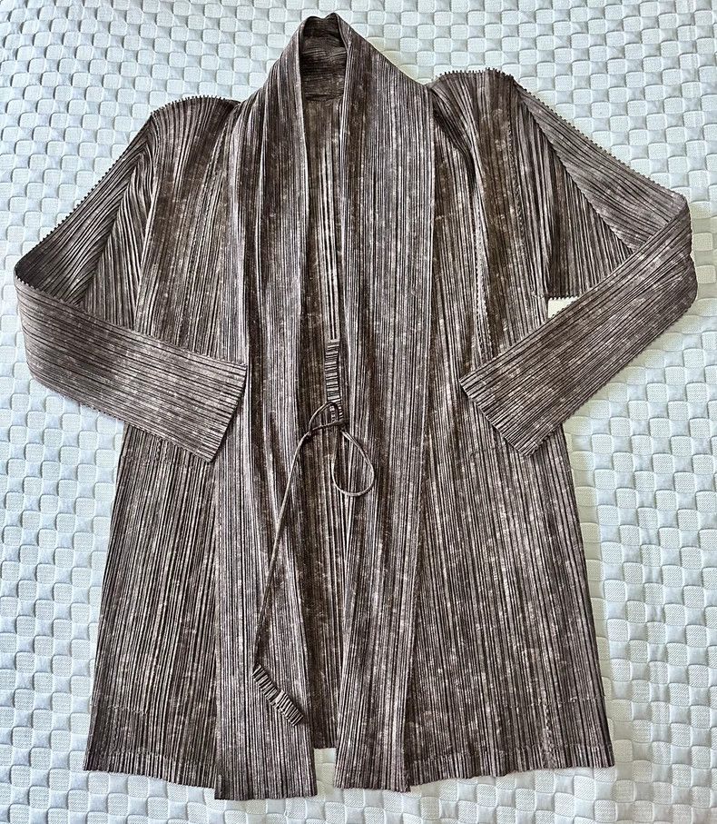 Issey Miyake issey miyake size:3 Brown pleated cardigan Size XXS / US 00 / IT 34 - 1 Thumbnail