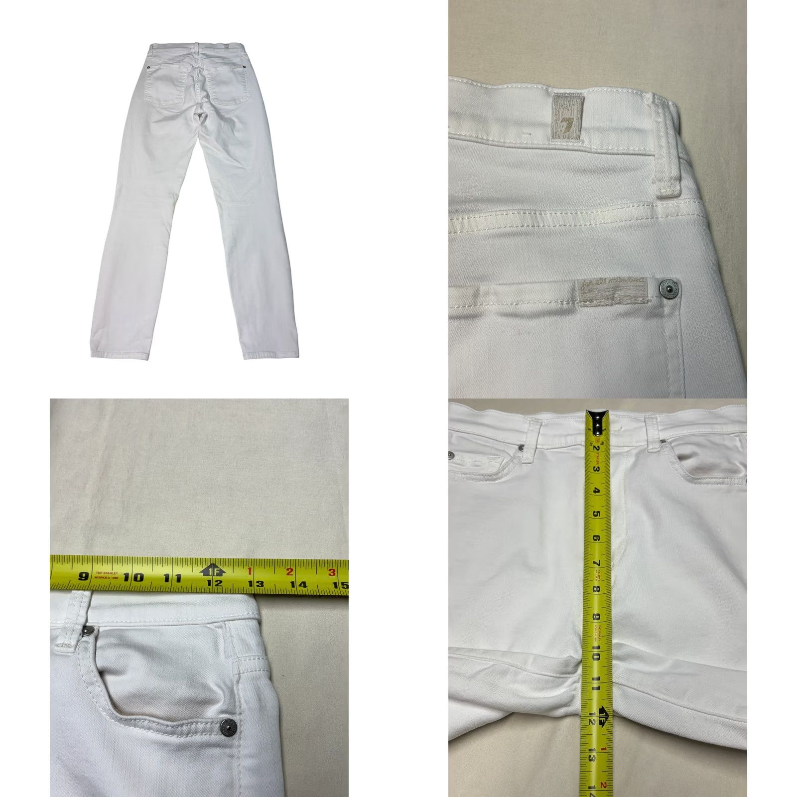 7 For All Mankind 7 For All Mankind The High Waist Ankle Skinny Jeans White Womens Size 26X27 Size 26" / US 2 / IT 38 - 8 Thumbnail