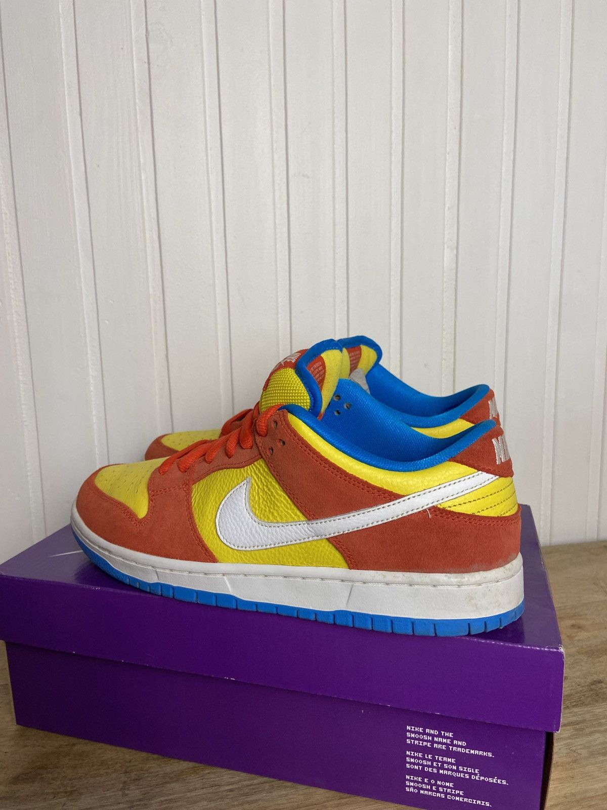Adidas Used Nike SB Dunk Low Pro "Bart Simpson" Authentic 9US Size US 9 / EU 42 - 5 Thumbnail