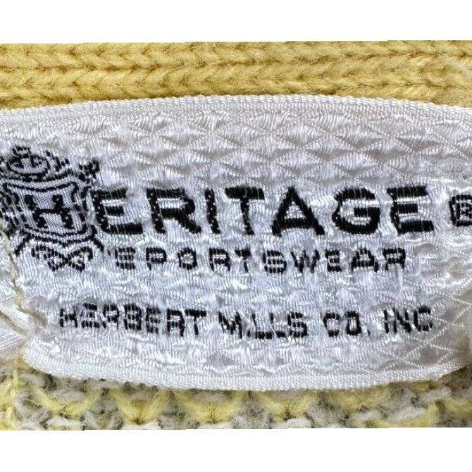 Vintage VINTAGE Heritage V-Neck Sweater Women Large Yellow Acrylic Knit Pullover Ladies Size L / US 10 / IT 46 - 4 Thumbnail