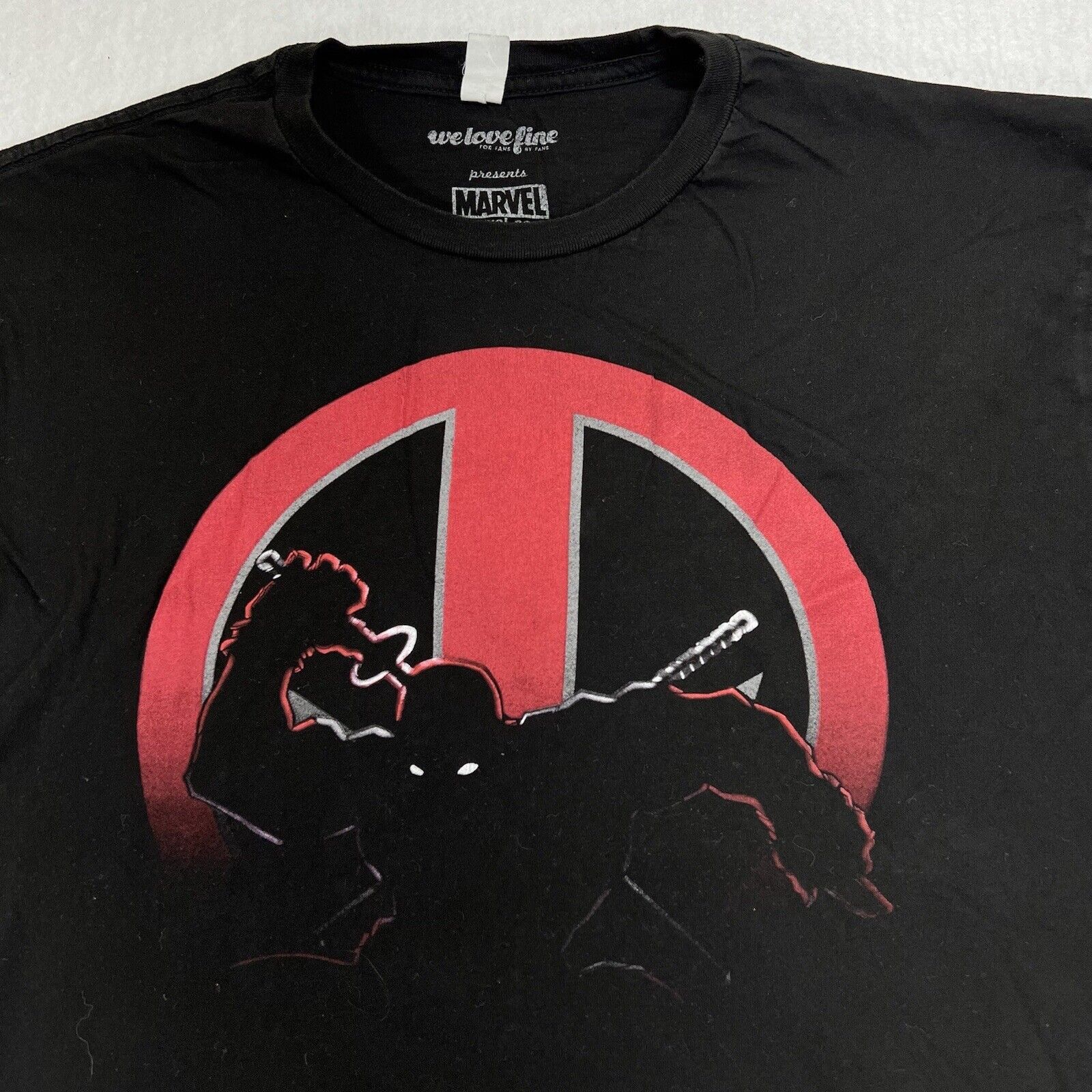 Marvel Comics Marvel Deadpool XL Black Superhero Logo Graphic T Shirt Size US XL / EU 56 / 4 - 2 Thumbnail