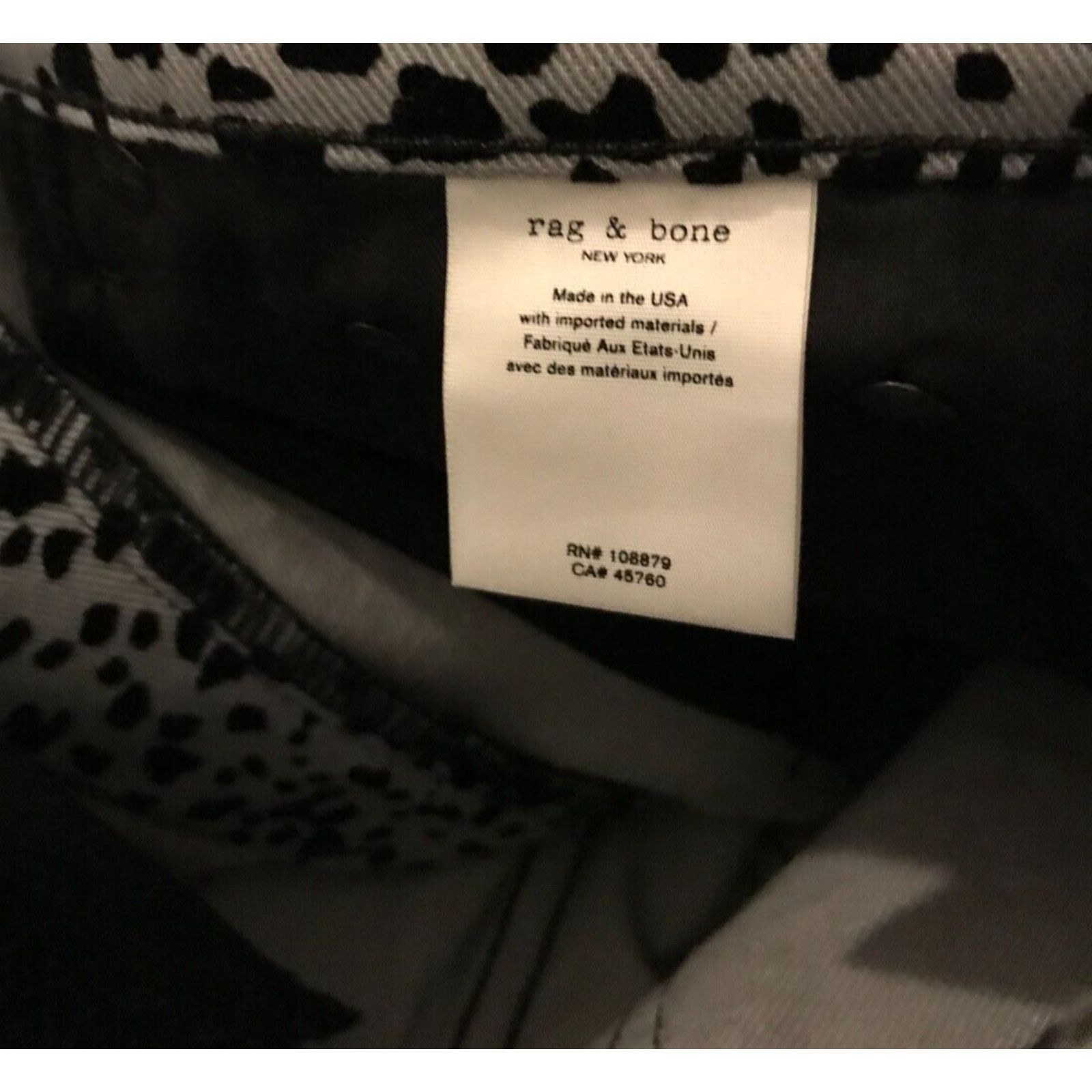 Rag & Bone Rag & Bone Hana High-Rise Slim Cropped Gray Cheetah Jeans Size 26" / US 2 / IT 38 - 11 Thumbnail
