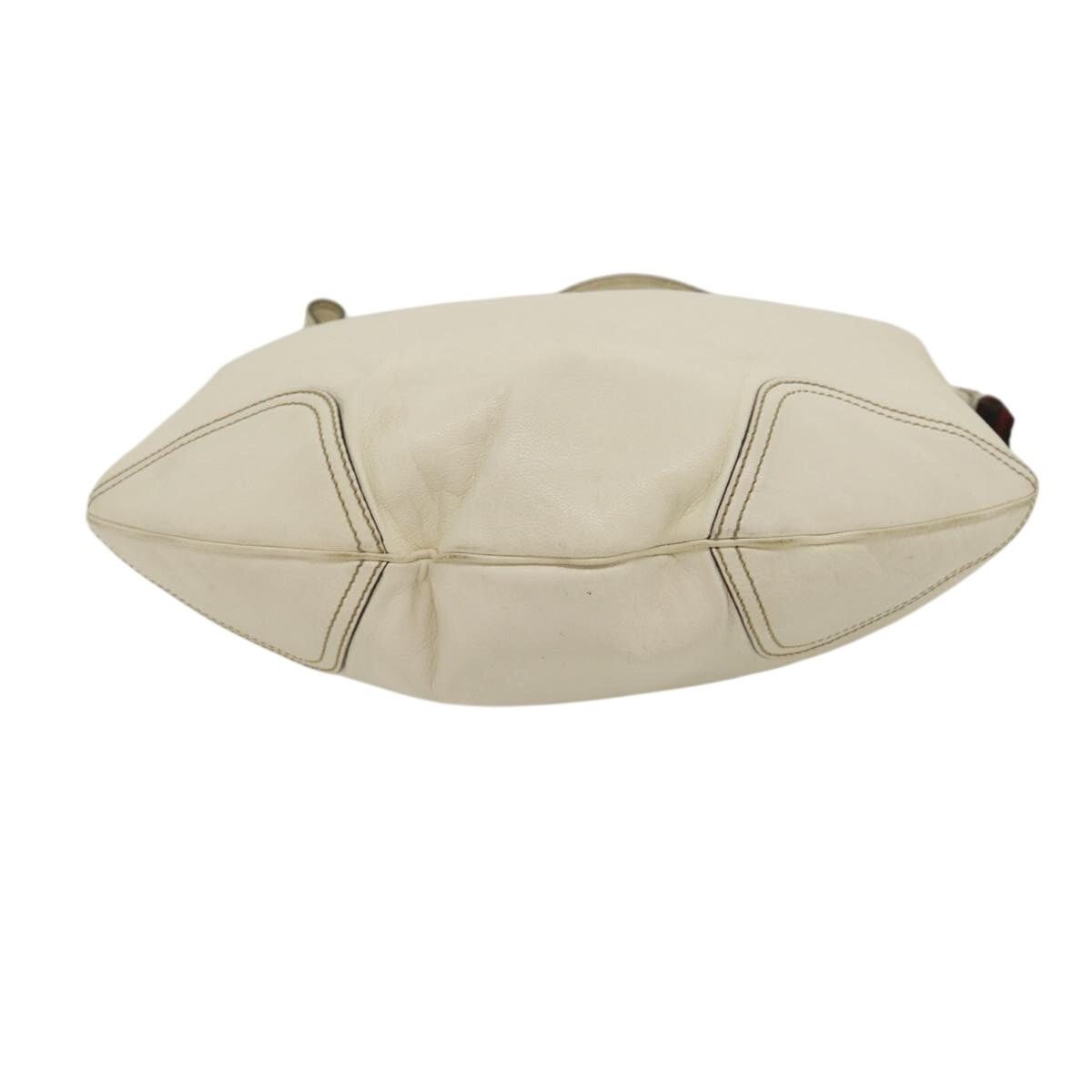 GUCCI Shoulder Bag Leather White