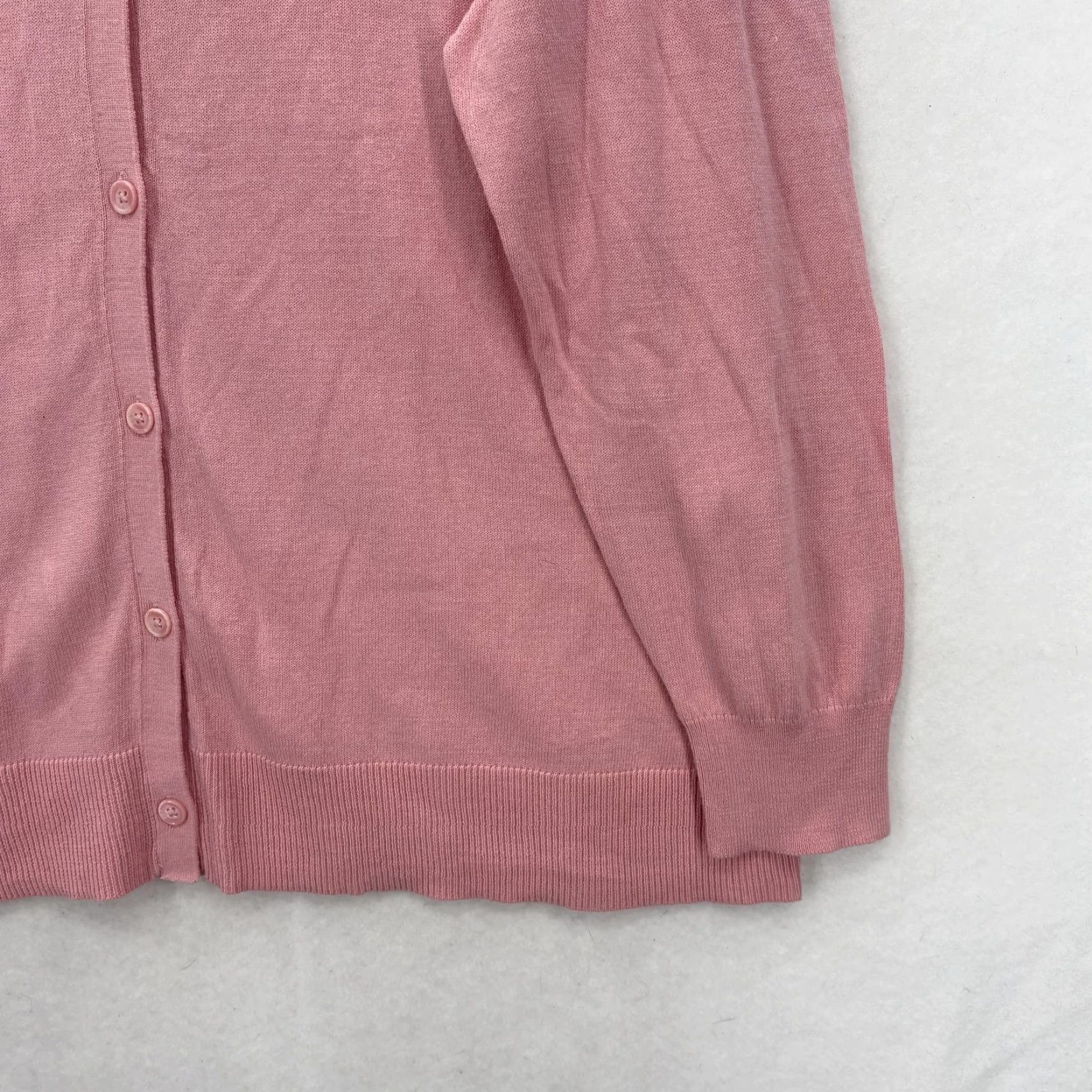 Vintage Lane Bryant Cardigan Womens 18/20 Pink Crew Neck Button Front Preppy NWT Sweater Size XXL / US 16-18 / IT 52-54 - 3 Thumbnail