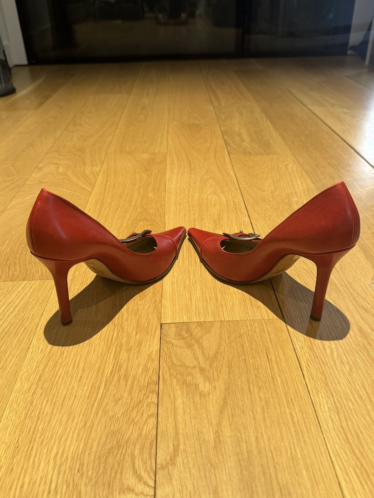Sergio Rossi Red Sergio Rossi Heels Size US 6.5 / IT 36.5 - 5 Thumbnail