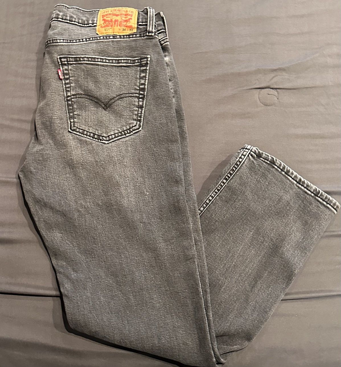 Levi's Levi’s 514 Grey Denim Size US 34 / EU 50 - 3 Thumbnail