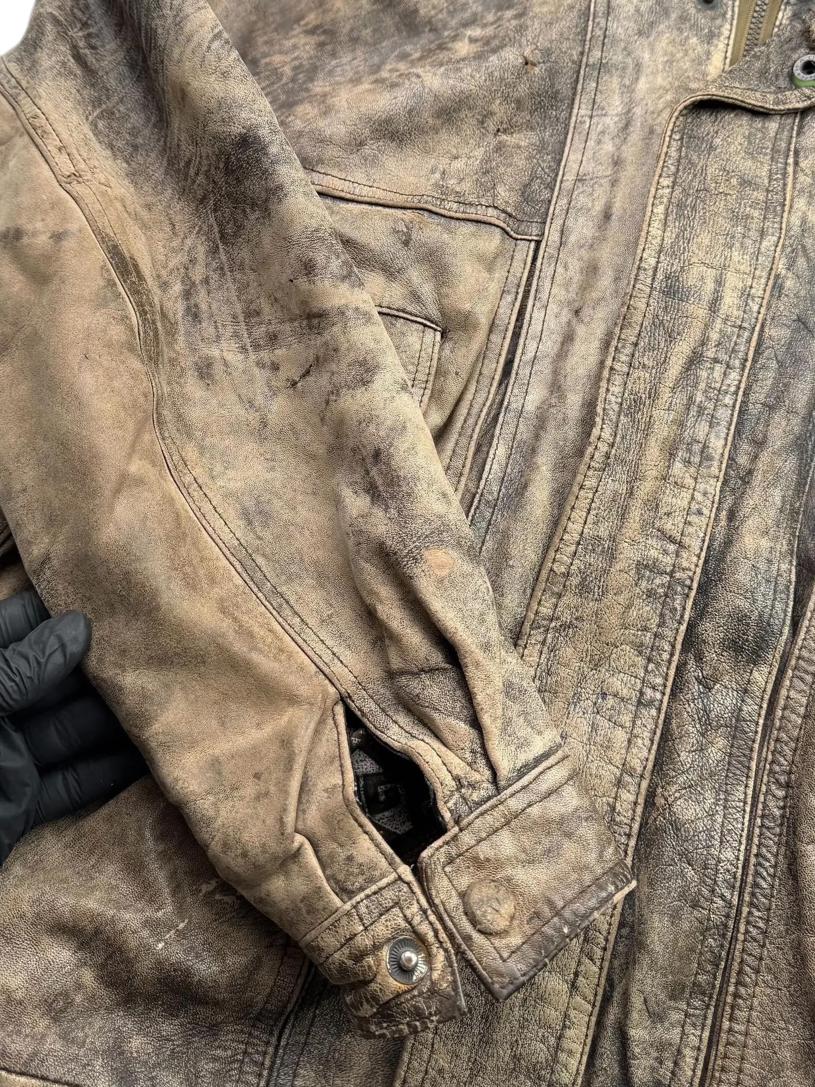 Other Vintage Time Faded Leather Jacket M115D15(E2)(V8) Size US XL / EU 56 / 4 - 5 Thumbnail