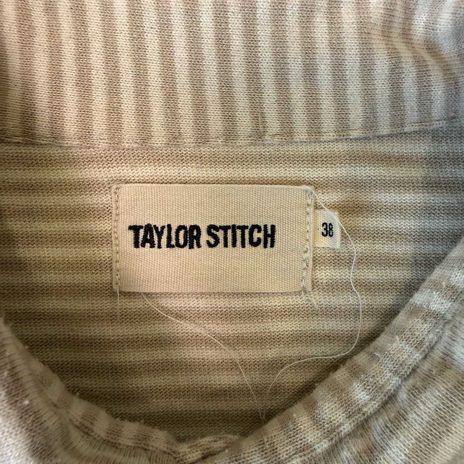 Taylor Stitch Taylor Stitch Polo Shirt 38 Natural Oatmeal Short Sleeve Size US S / EU 44-46 / 1 - 7 Thumbnail
