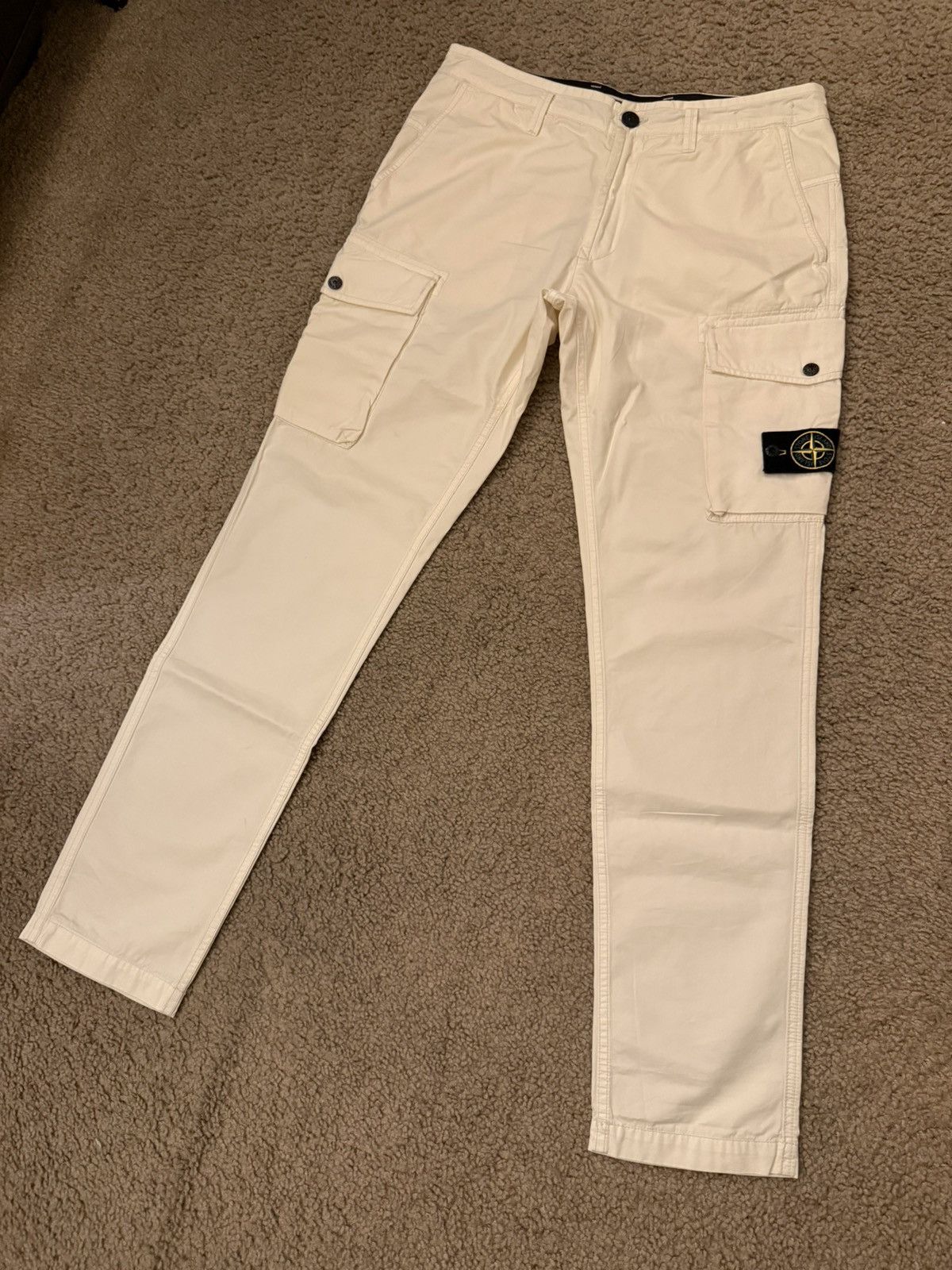 Stone Island Stone Island Re-T White Cargo Pants Size US 32 / EU 48 - 1 Thumbnail