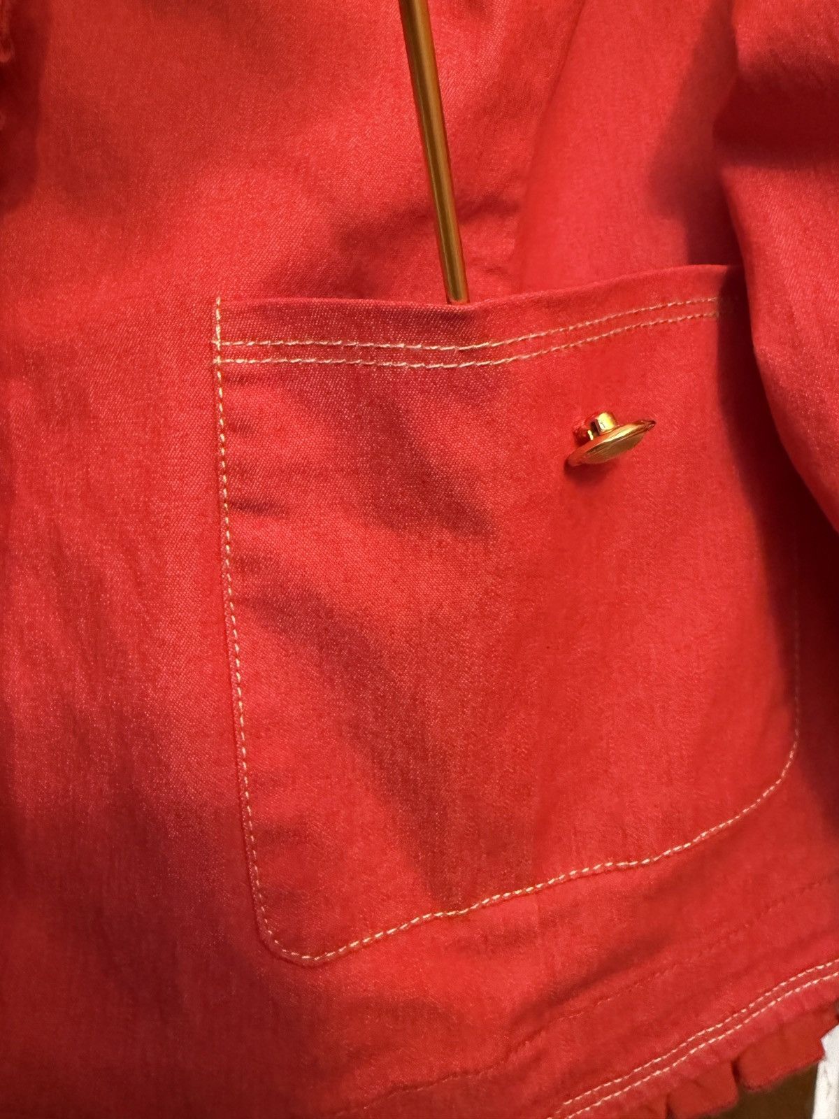 Joan Rivers Joan Rivers Vtg Red Power Blazer Novelty Buttons Trim Fabric Size 3XL / US 20-22 - 4 Thumbnail