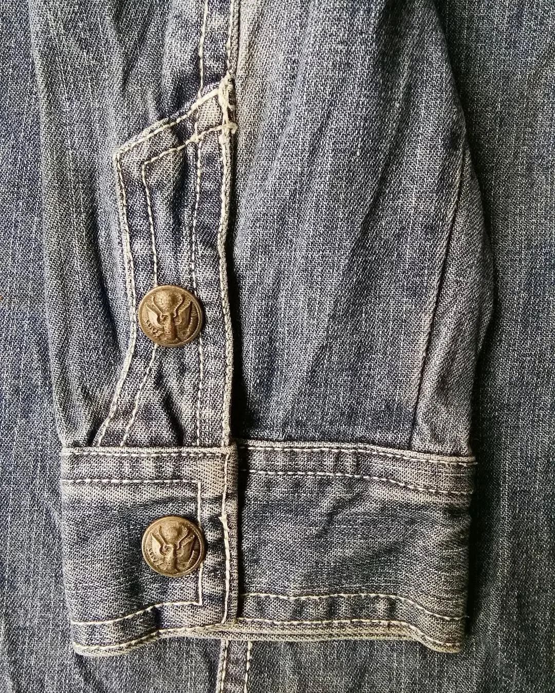 In The Attic In the Attic Mixed-Media J-Rock Denim Jacket Y2K Vintage Size L / US 10 / IT 46 - 4 Thumbnail