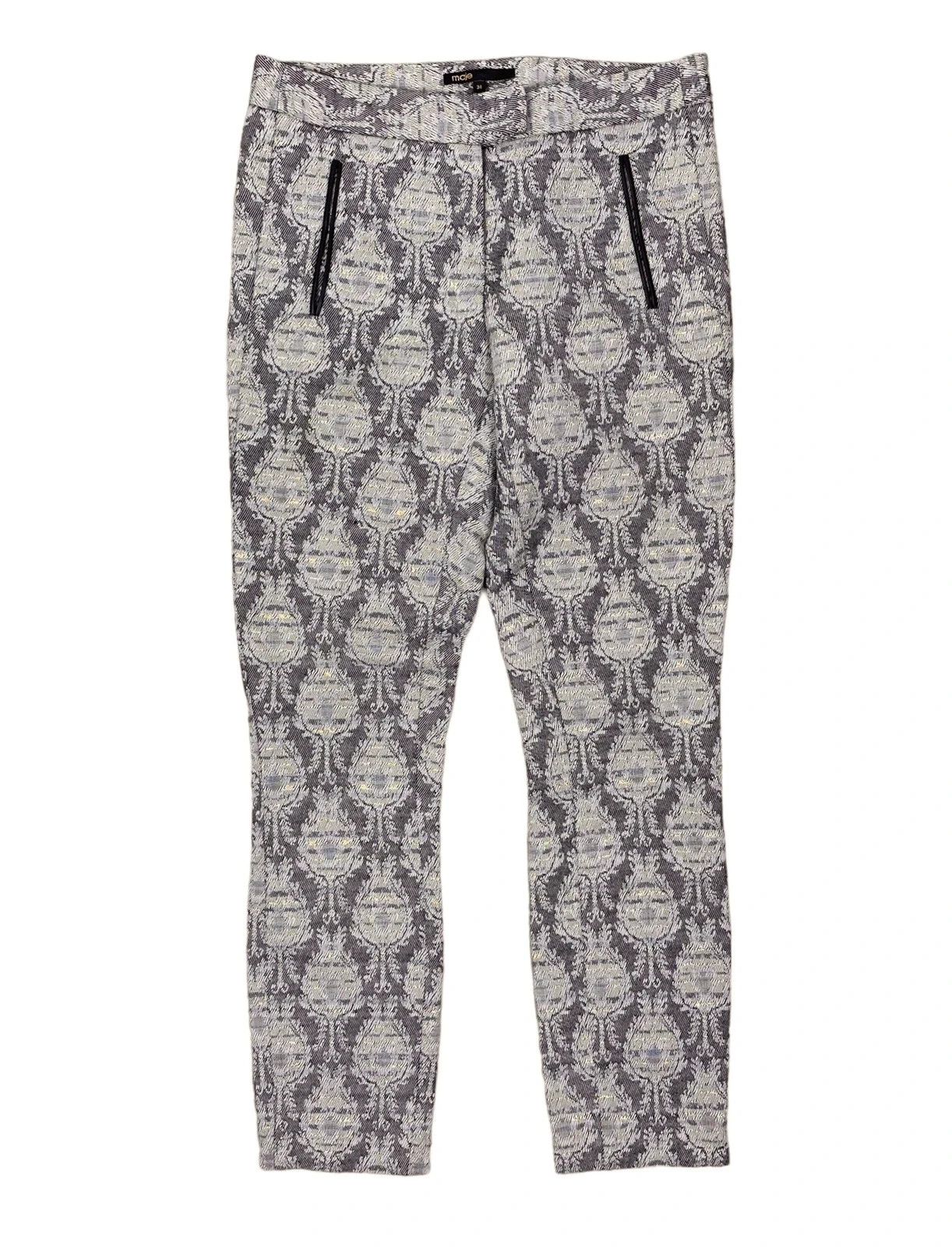 Maje Maje Embroidered Pants Crop Geometric Pattern Cotton Wool Size 25" / US 0 / IT 36 - 7 Thumbnail